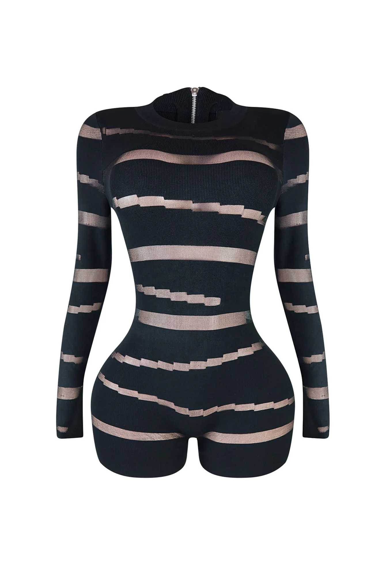 10024-Sneak-Peek-Mesh-Contrast-Romper-5.webp Sneak Peek Mesh Contrast Romper