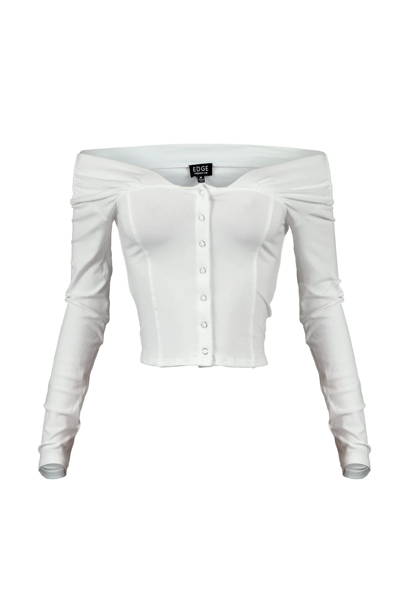 10124-Kennedy-Off-Shoulder-Button-Down-Top-6.webp Kennedy Off Shoulder Button Down Top