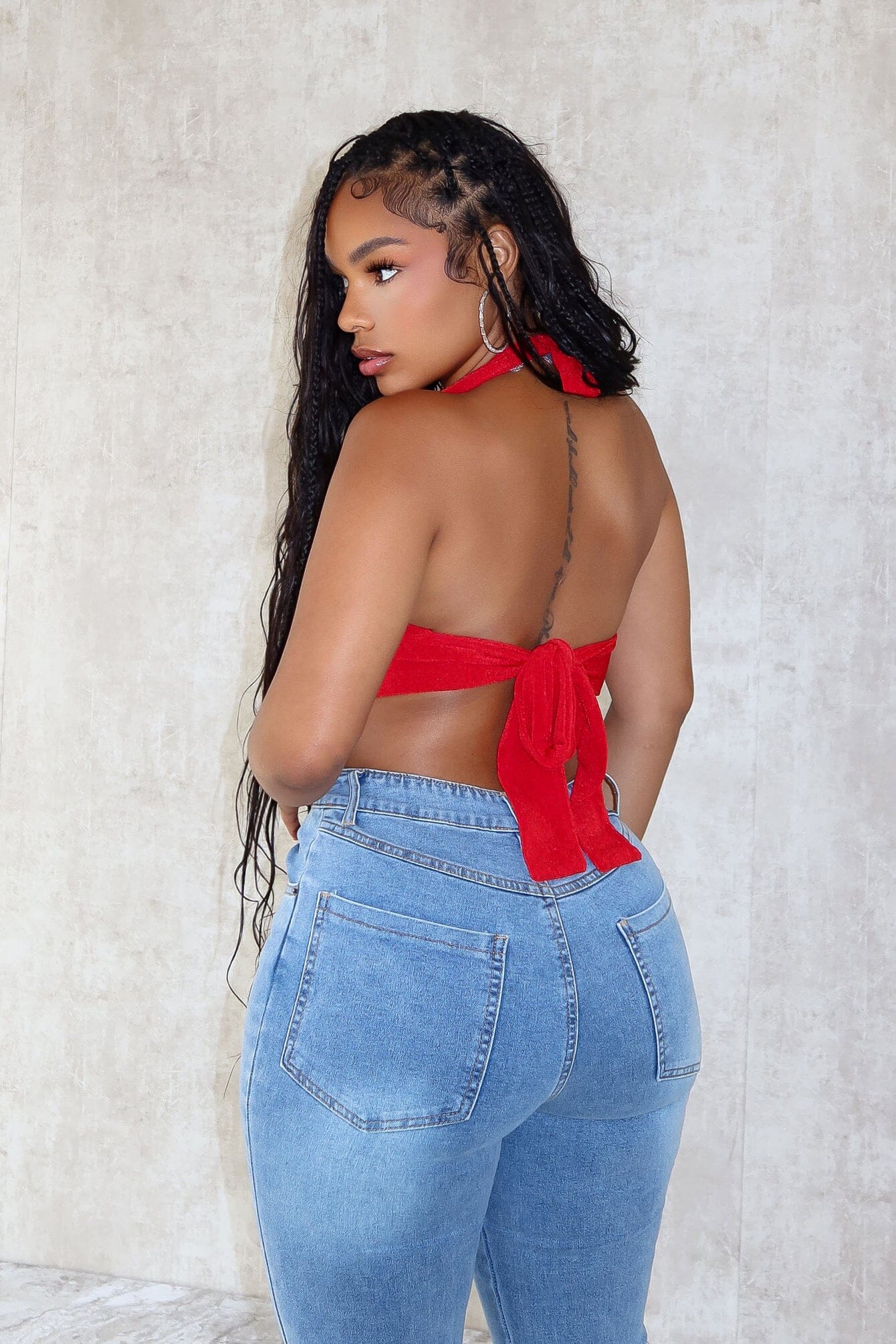 Still There Slinky Halter O Ring Top