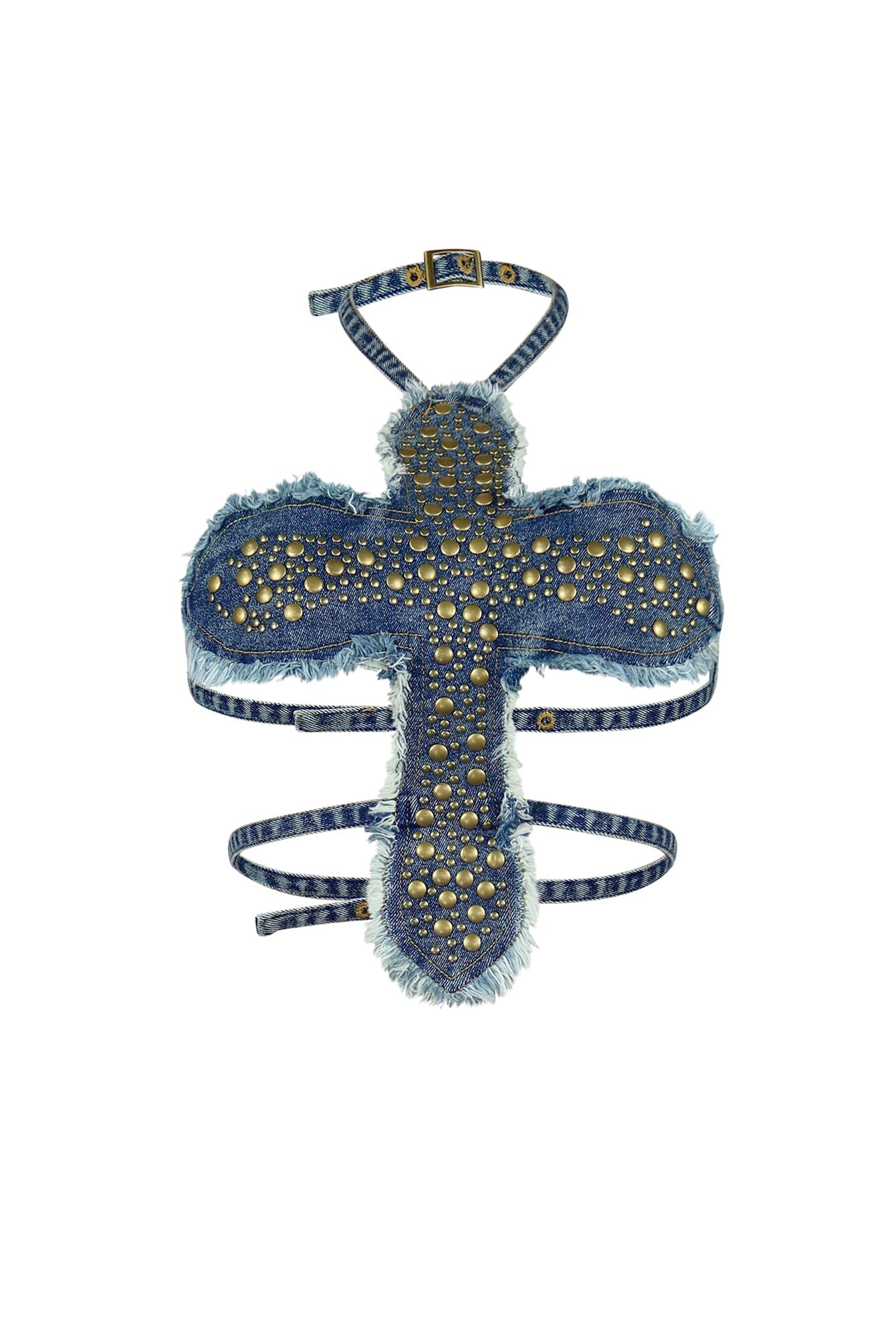 10214-Always-Be-Cool-Stud-Halter-Denim-Top-3.jpg Always Be Cool Stud Halter Denim Top