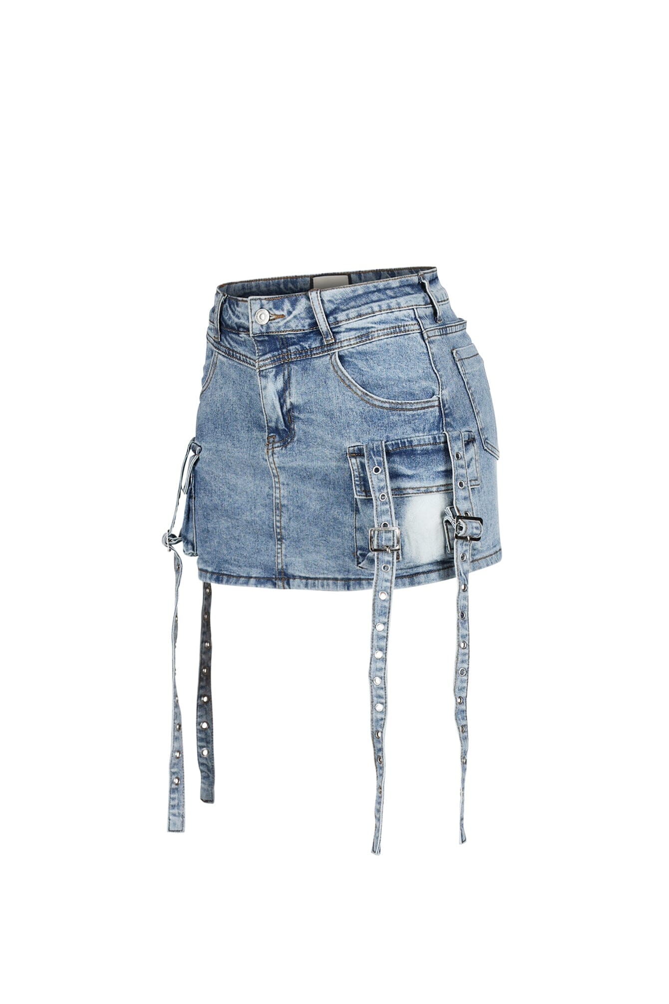 1032-Strap-In-Denim-Mini-Skirt-3.jpg Strap In Denim Mini Skirt