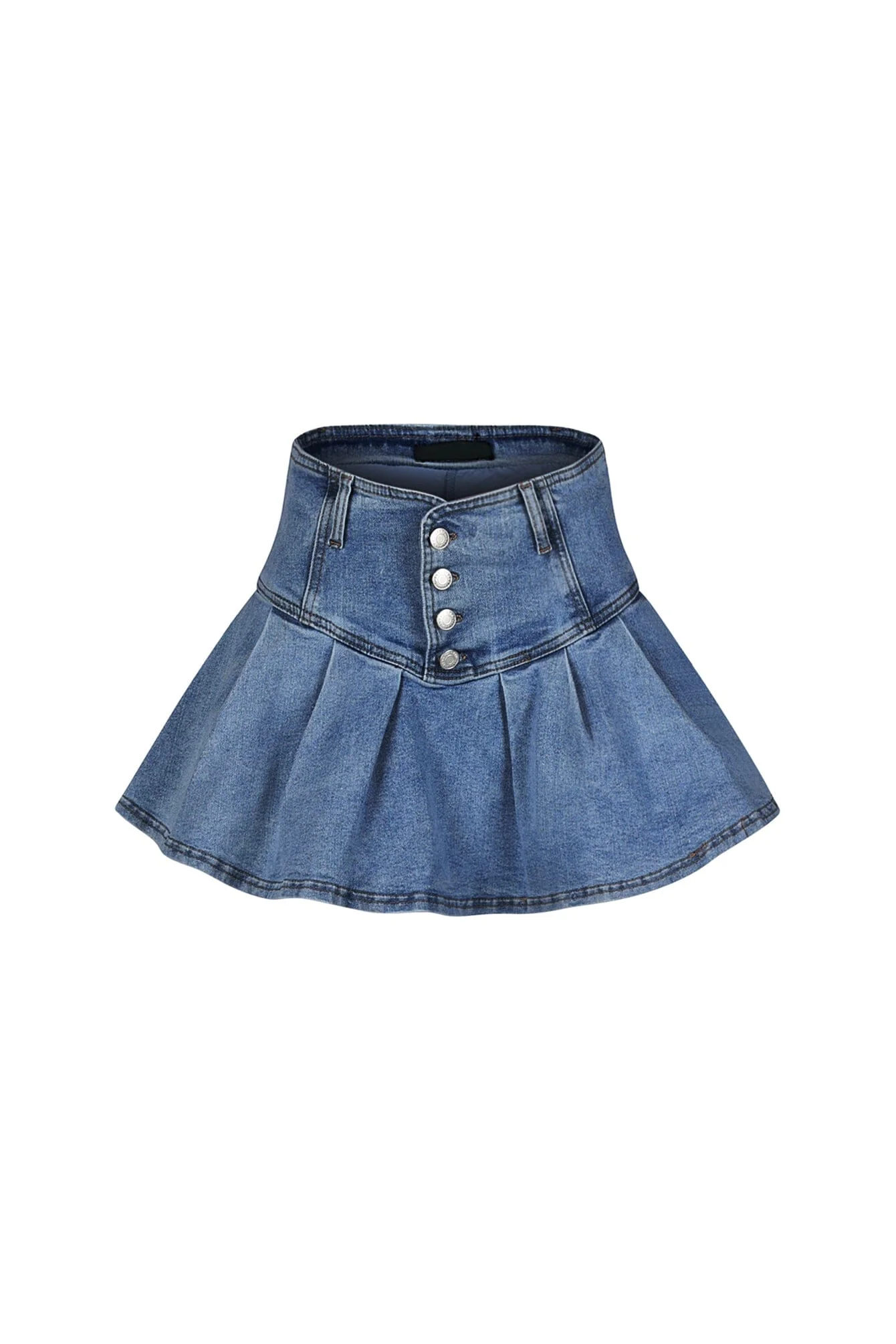 1049-Casually-Pleated-Denim-Mini-Skirt-4.webp Casually Pleated Denim Mini Skirt