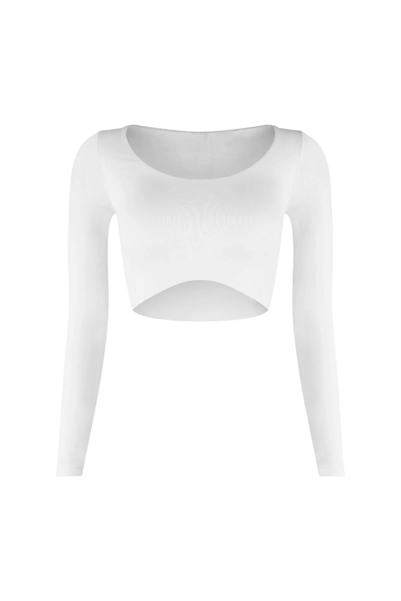 Essential Long Sleeve Basic Crop Top
