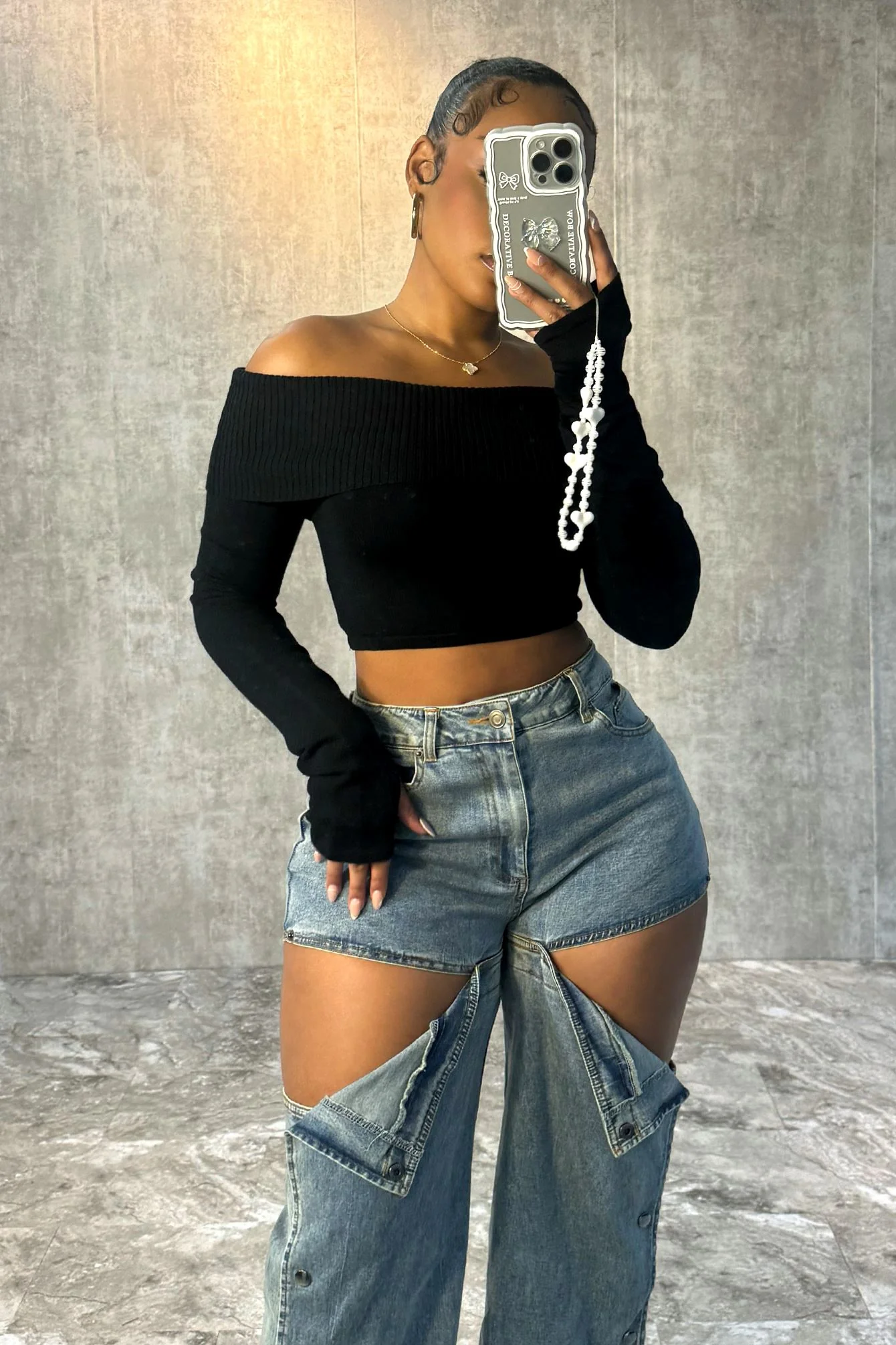 On My Mind Thumbhole Crop Top