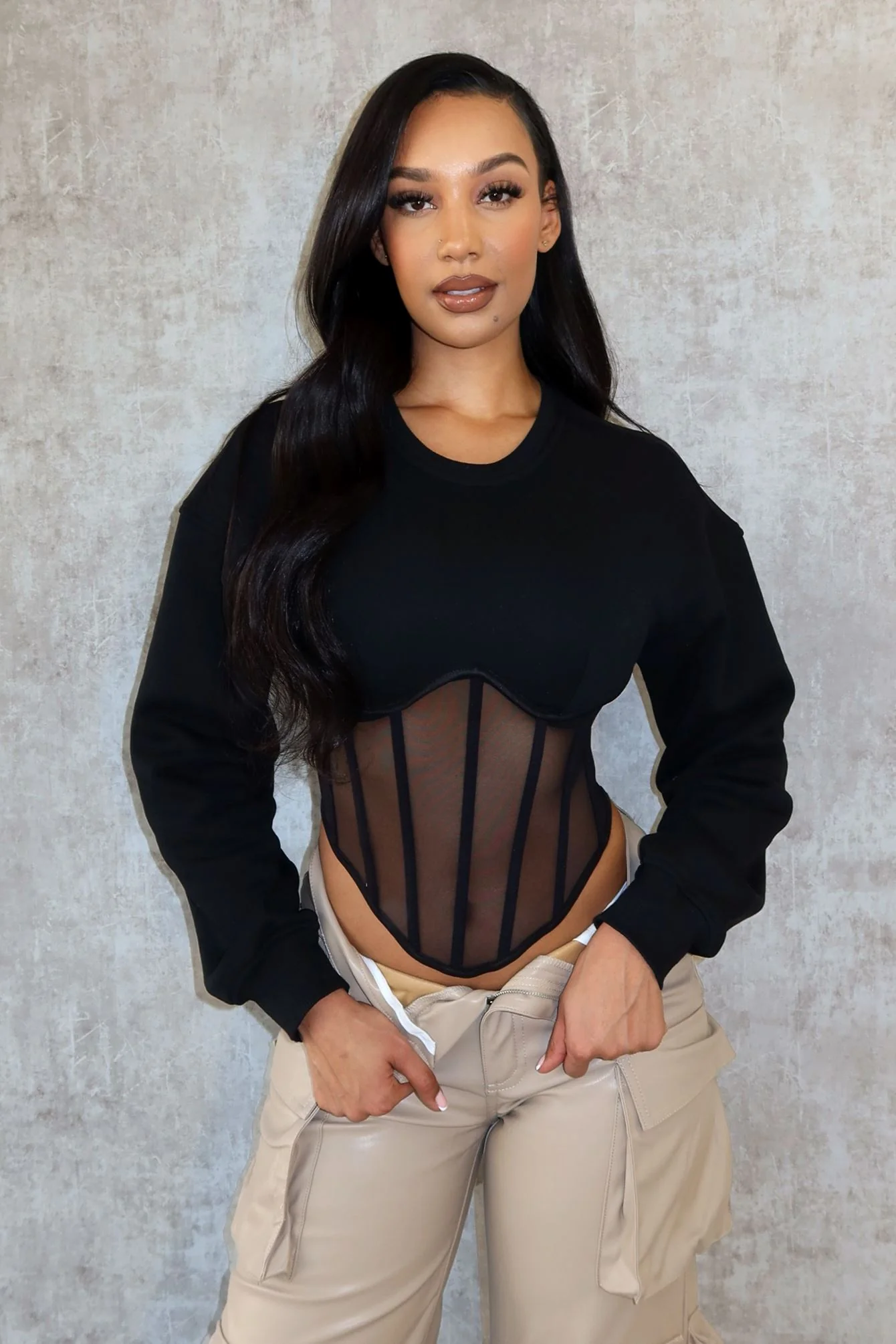 10604-Be-Your-Self-Corset-Sweatshirt-Top-6.webp Be Your Self Corset Sweatshirt Top
