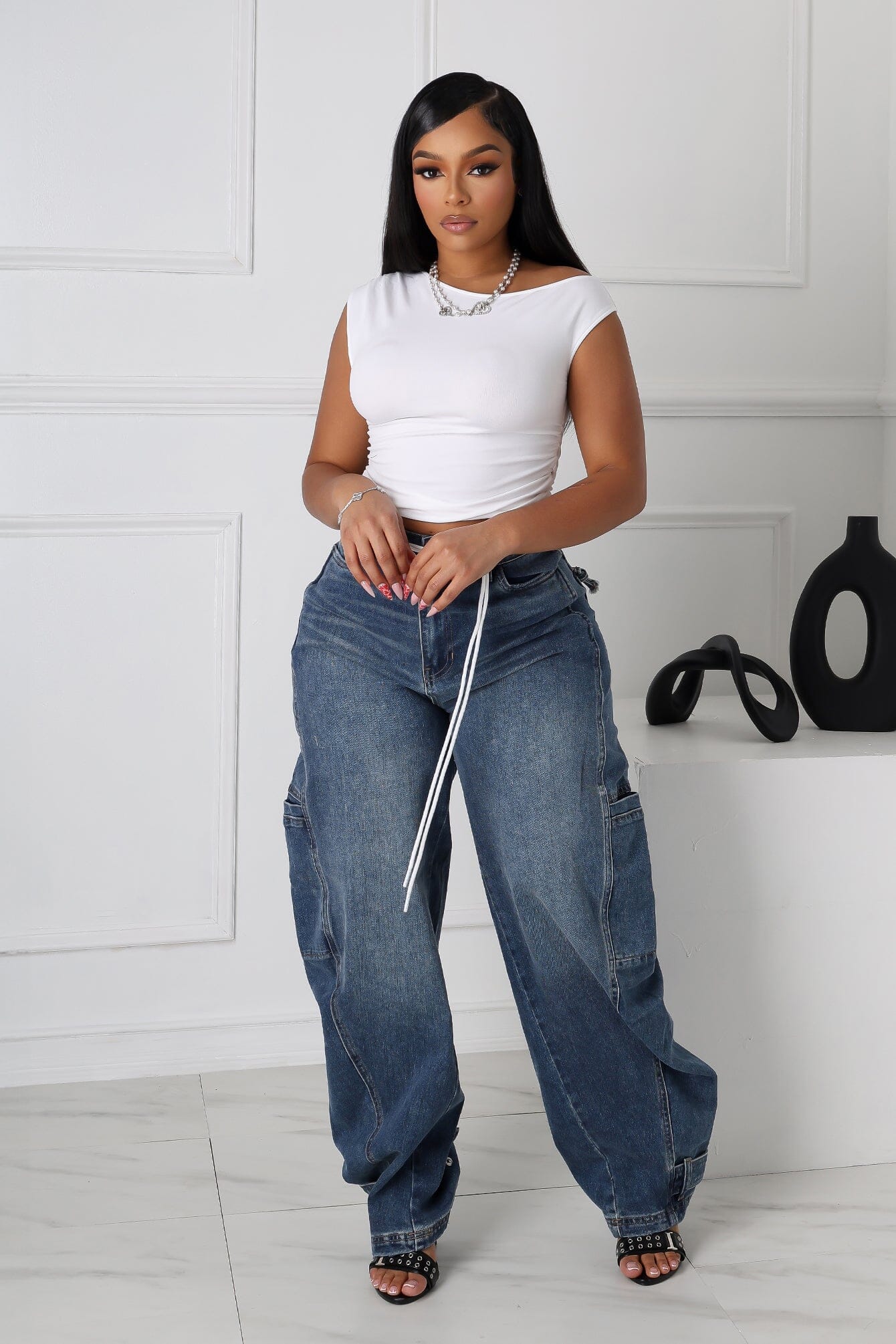 Kanagawa High Waist Baggy Denim Jeans