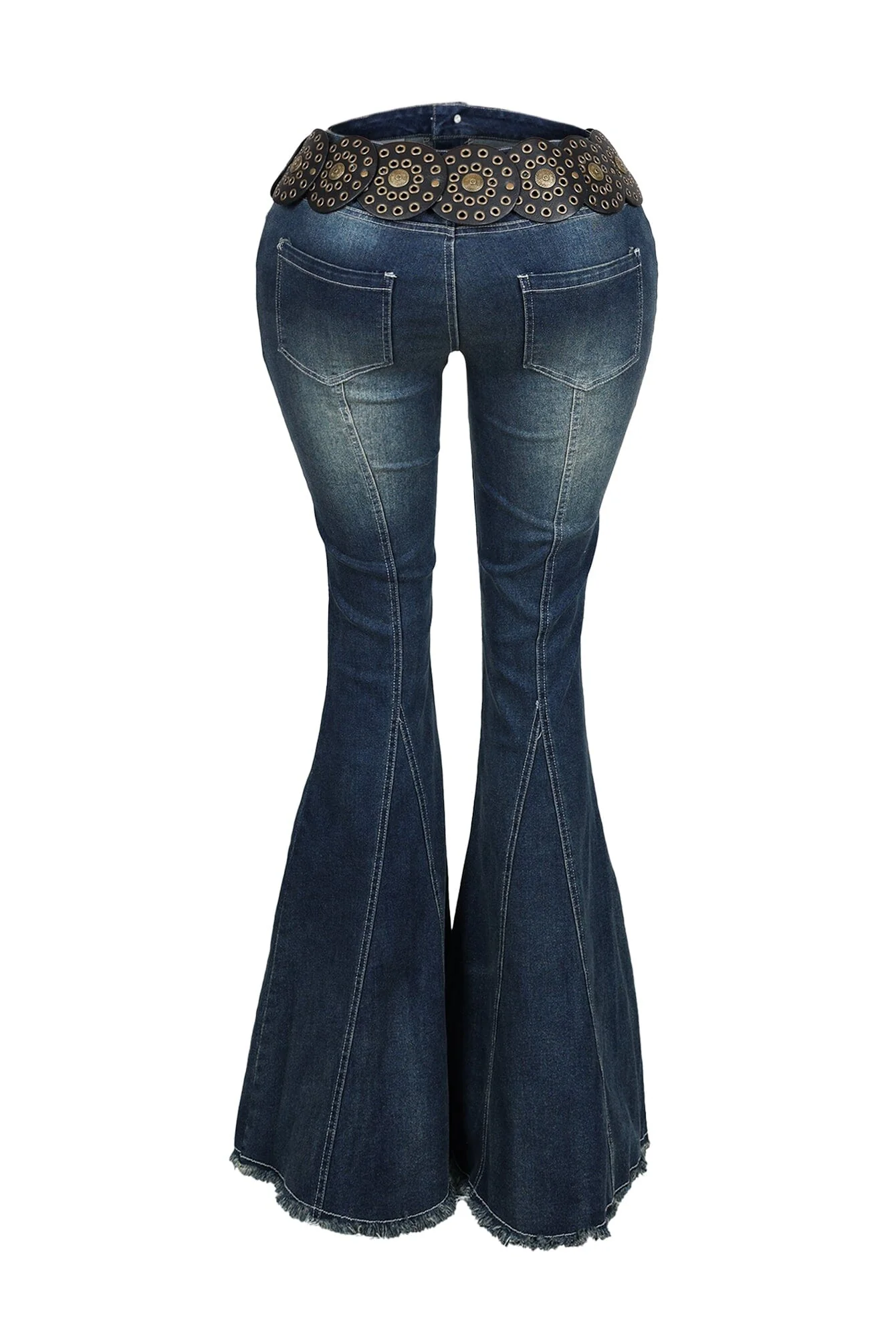1352-Katerina-Bell-Bottom-Jeans-With-Belt-4.webp Katerina Bell Bottom Jeans With Belt