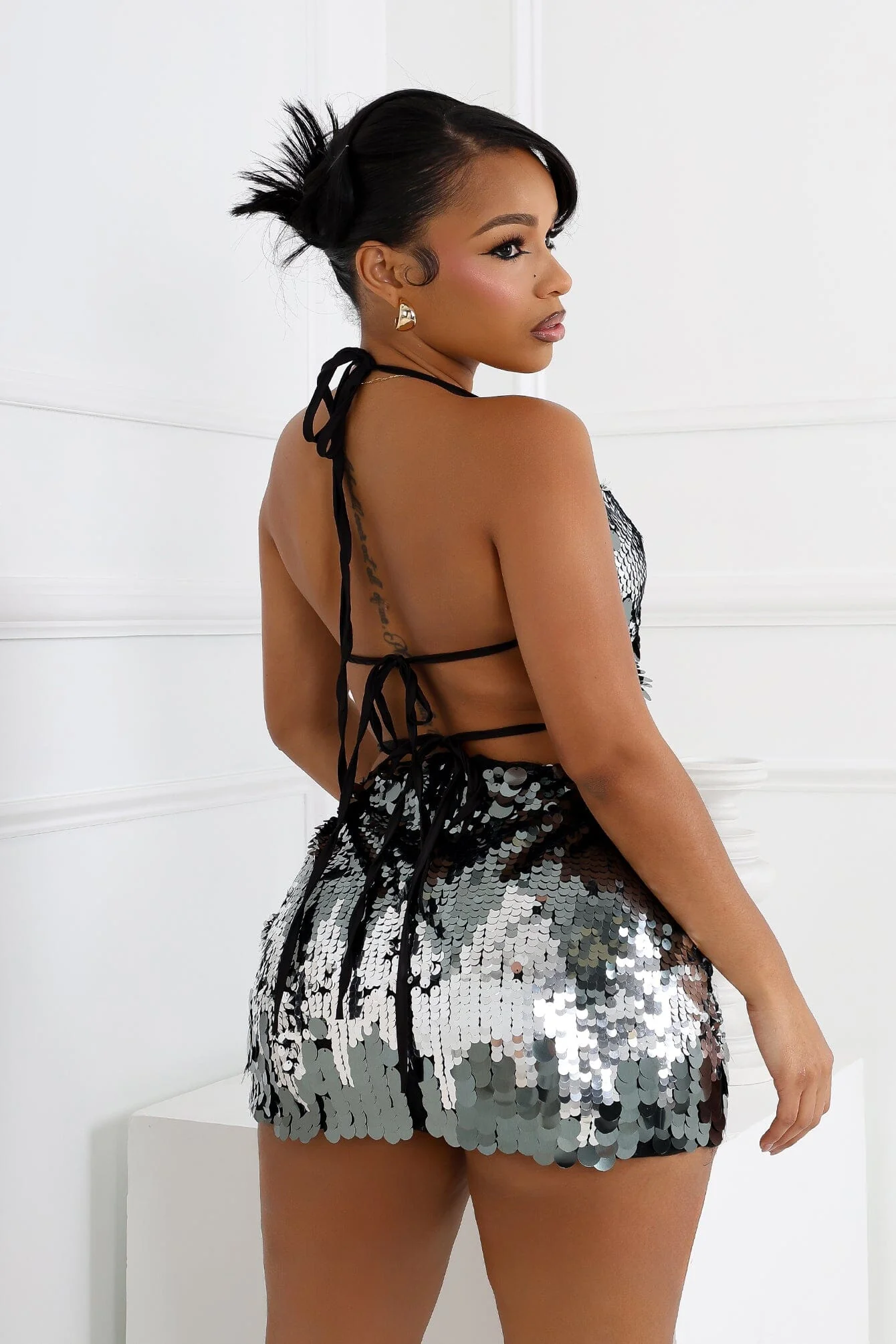 Twinkle World Sequin Mini Skirt