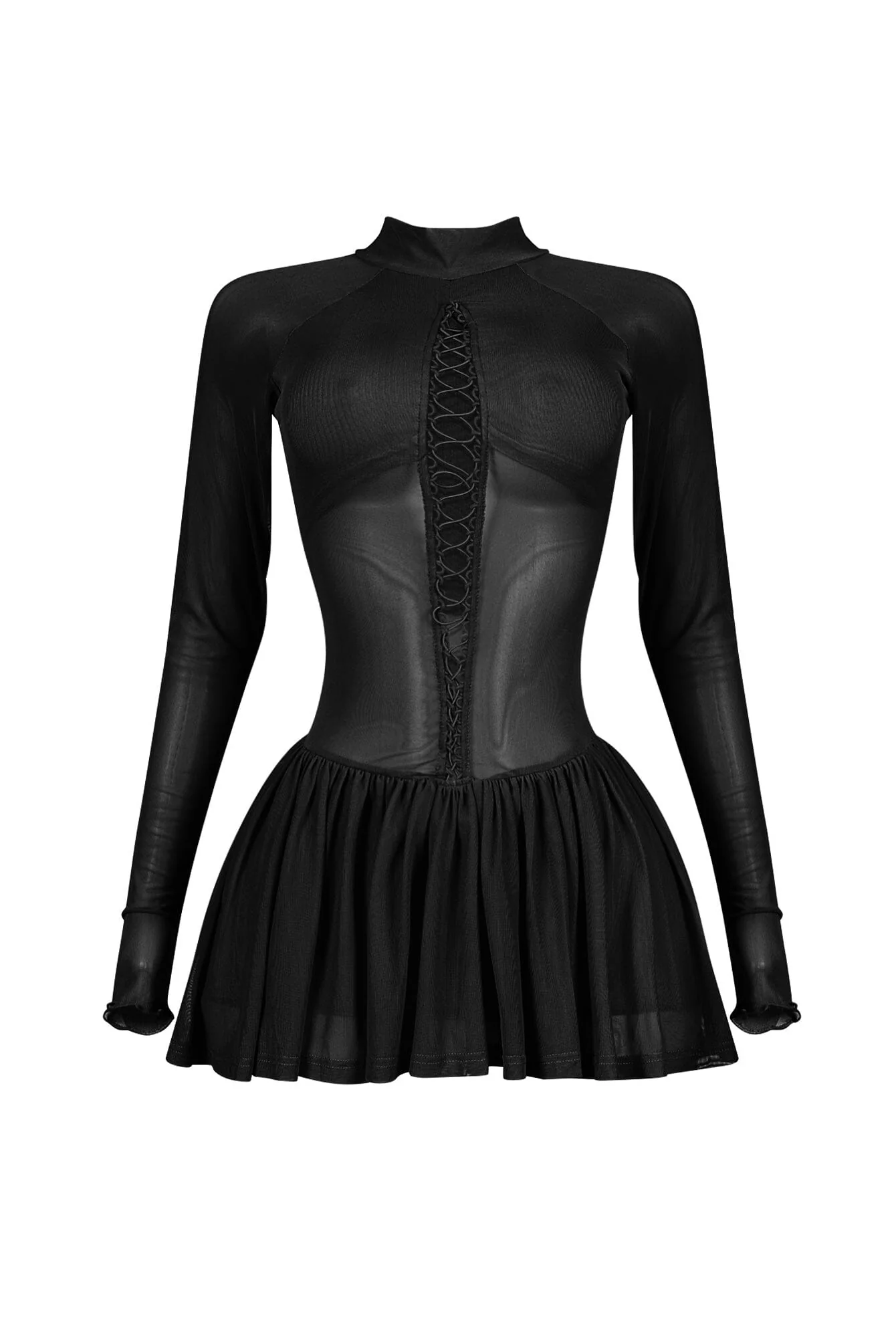 1606-Karasi-Mesh-Lace-Up-Flare-Mini-Dress-4.webp Karasi Mesh Lace Up Flare Mini Dress