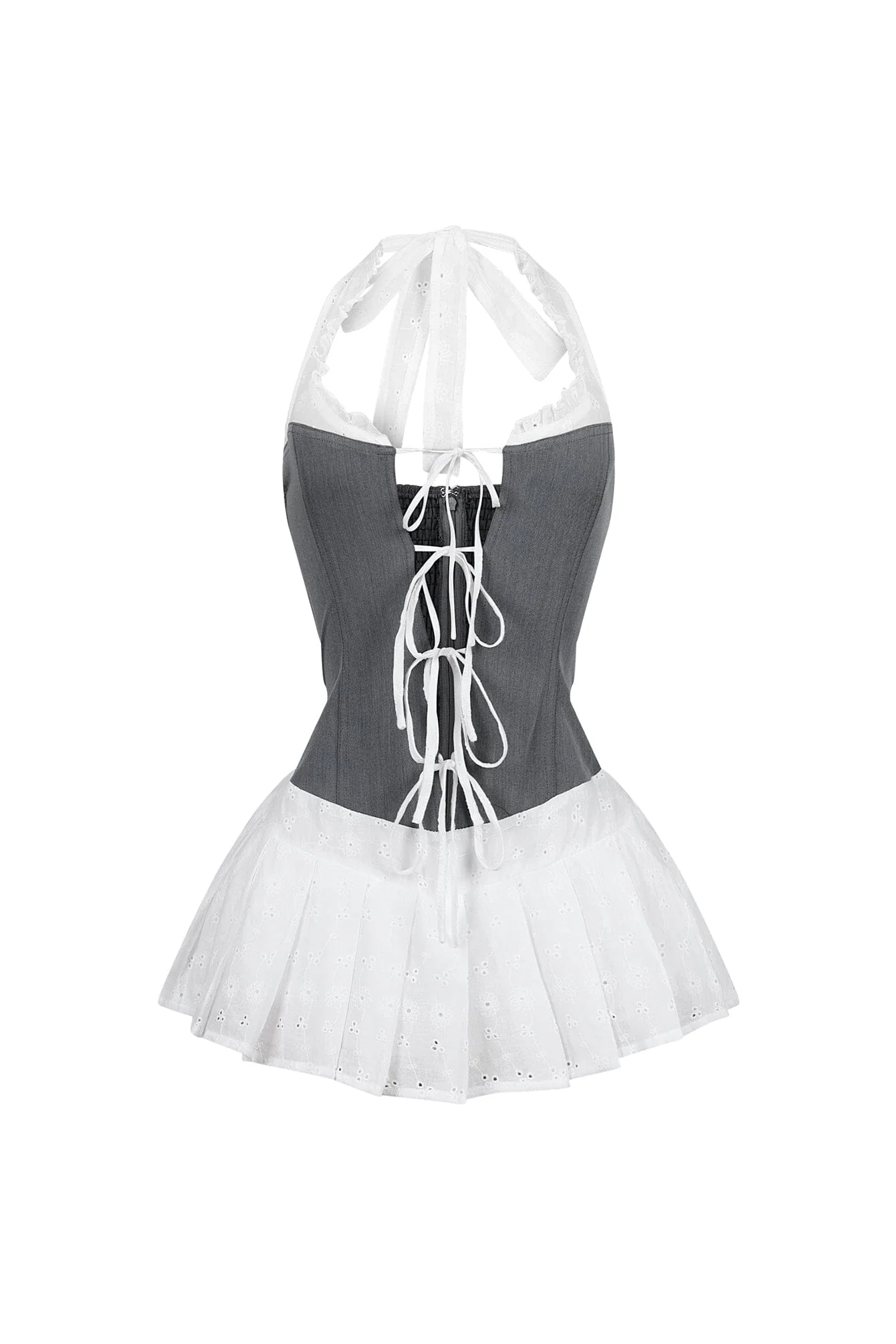 1713-Front-Tie-Halter-Gauze-Maid-Mini-Dress-4.webp Front Tie Halter Gauze Maid Mini Dress
