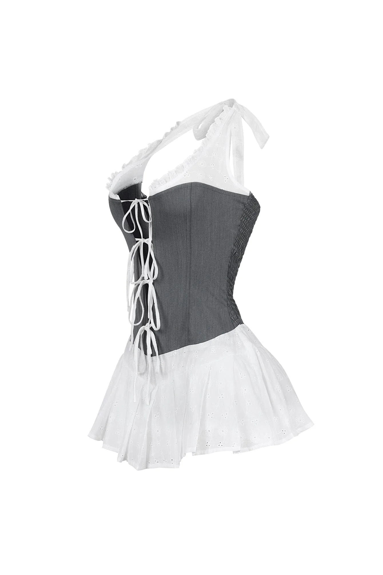 1713-Front-Tie-Halter-Gauze-Maid-Mini-Dress-5.webp Front Tie Halter Gauze Maid Mini Dress