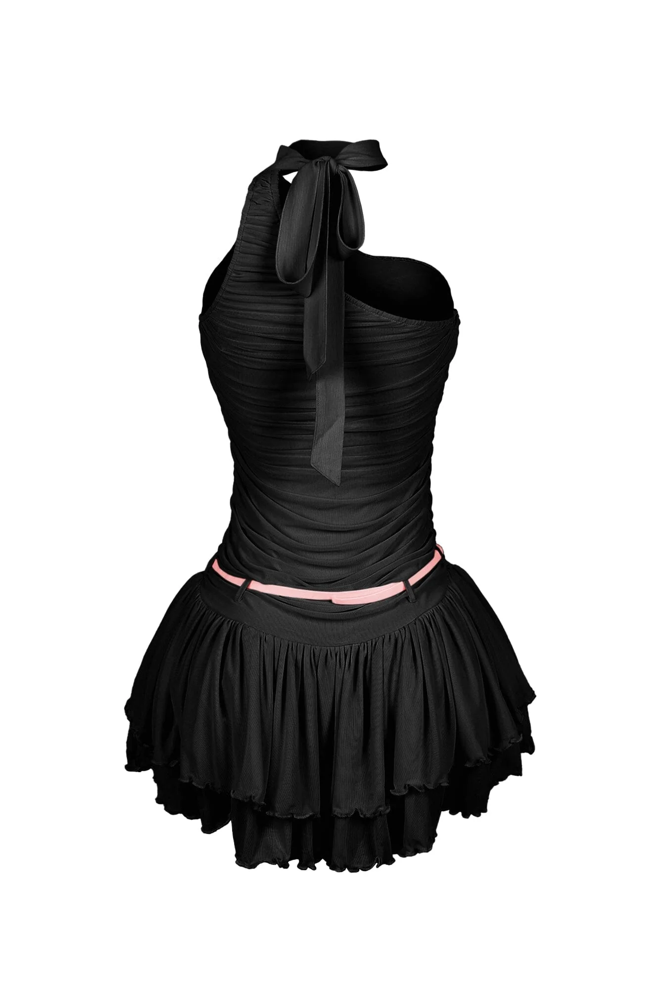 1998-Madeline-Mesh-One-Shoulder-Mini-Dress-With-Belt-10.webp Madeline Mesh One Shoulder Mini Dress With Belt