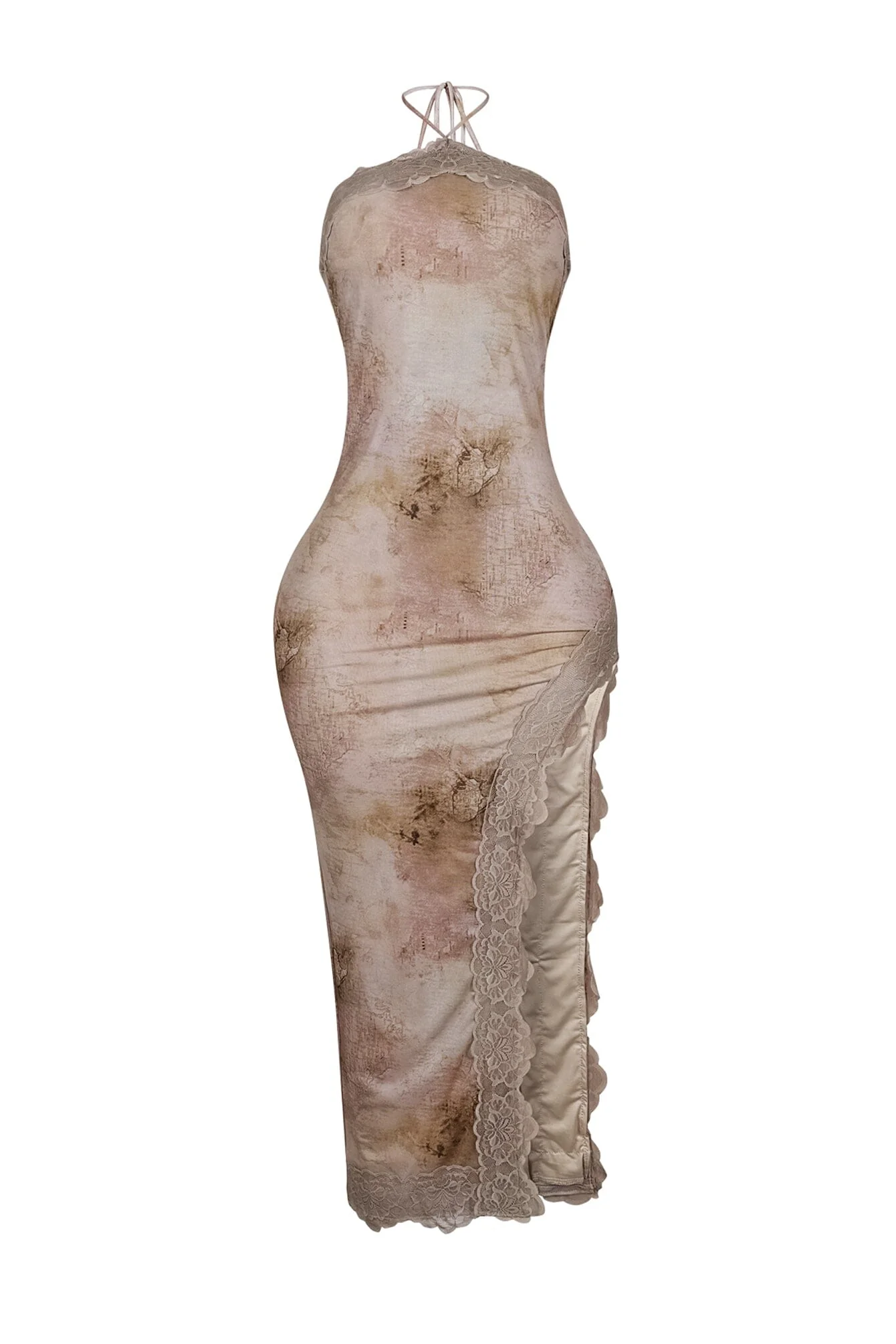 2009-Flona-Print-Halter-Lace-Maxi-Dress-3.webp Flona Print Halter Lace Maxi Dress