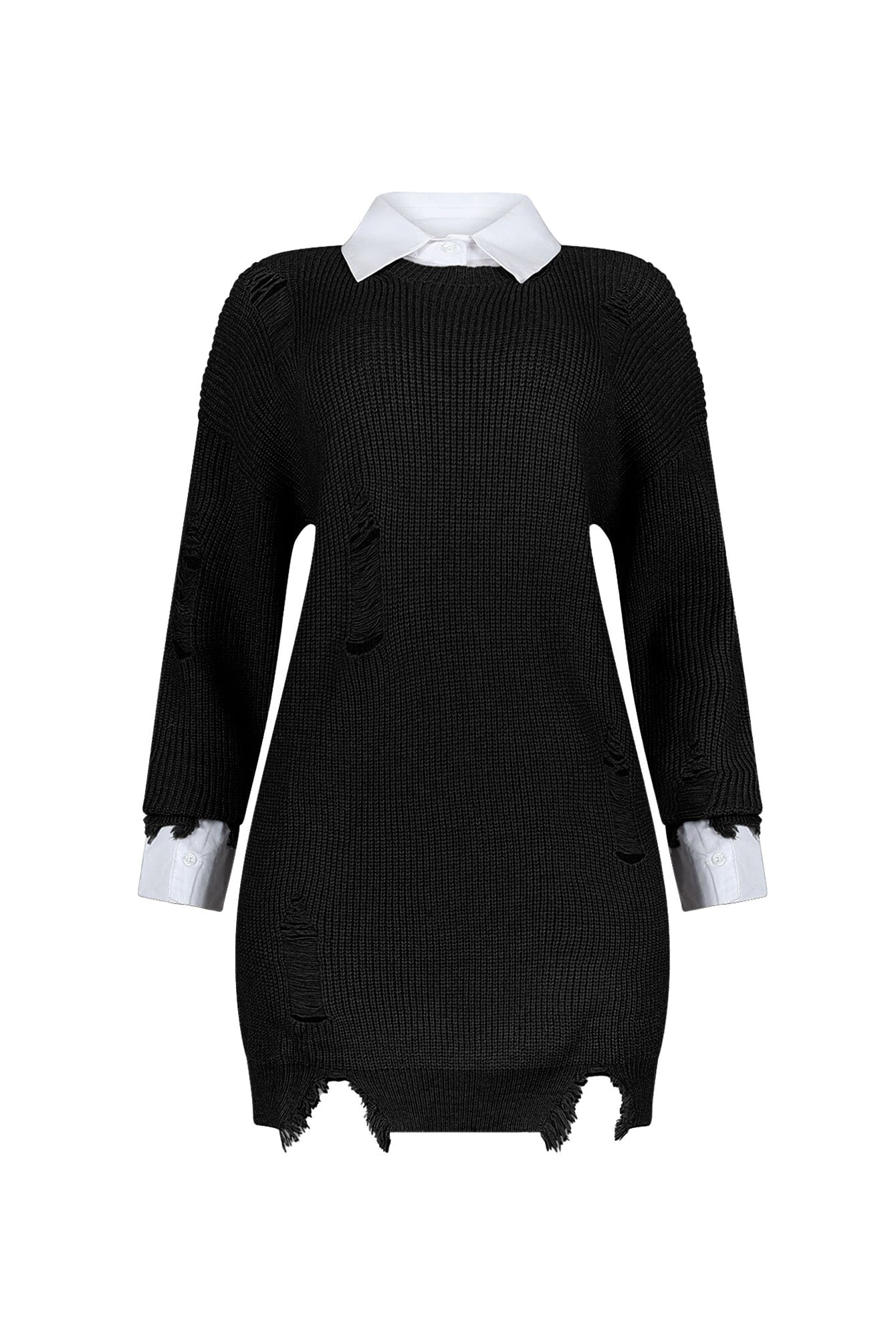 2038-Vivianna-Collared-Sweater-Top-Mini-Dress-5.jpg Vivianna Collared Sweater Top Mini Dress