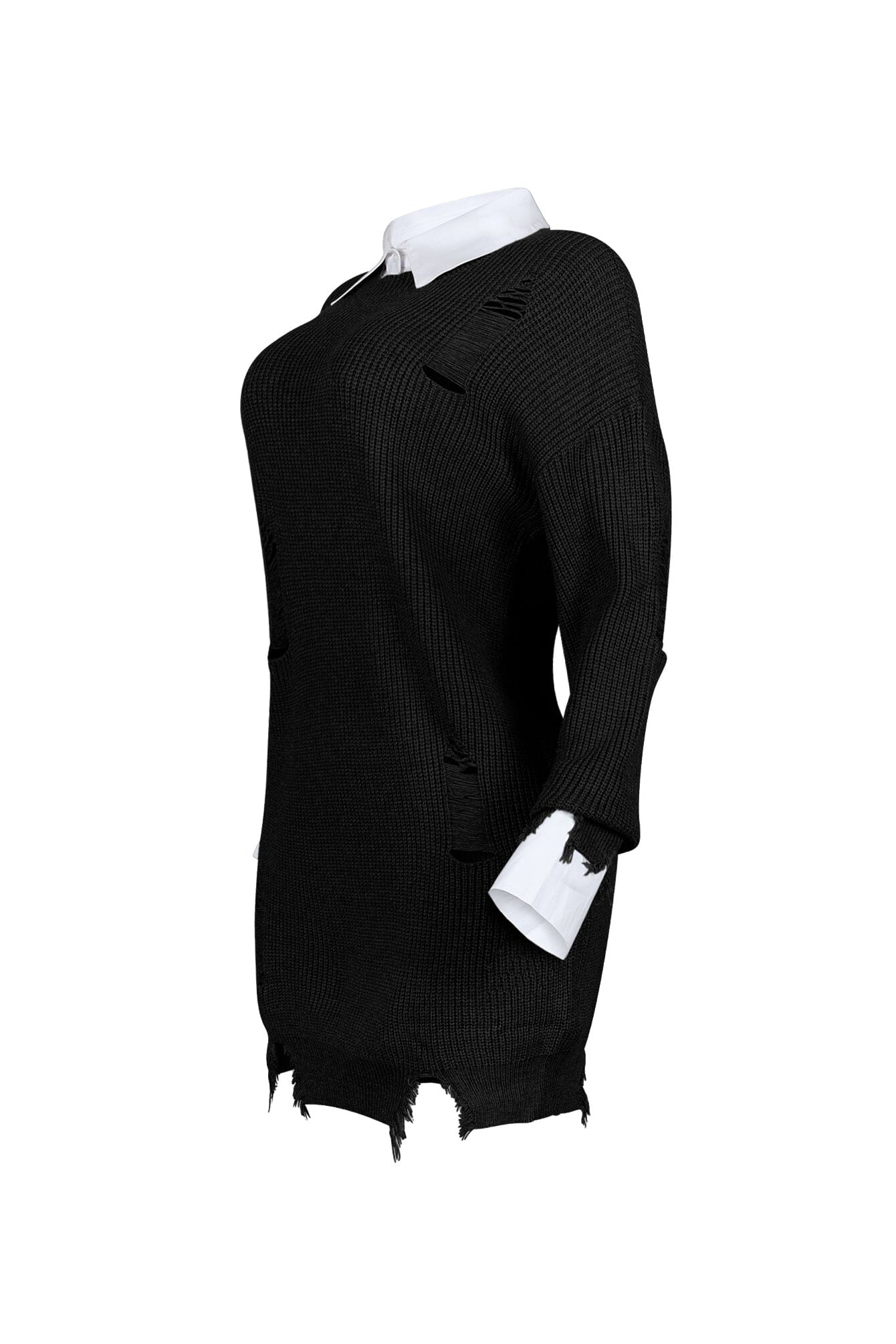 2038-Vivianna-Collared-Sweater-Top-Mini-Dress-7.jpg Vivianna Collared Sweater Top Mini Dress