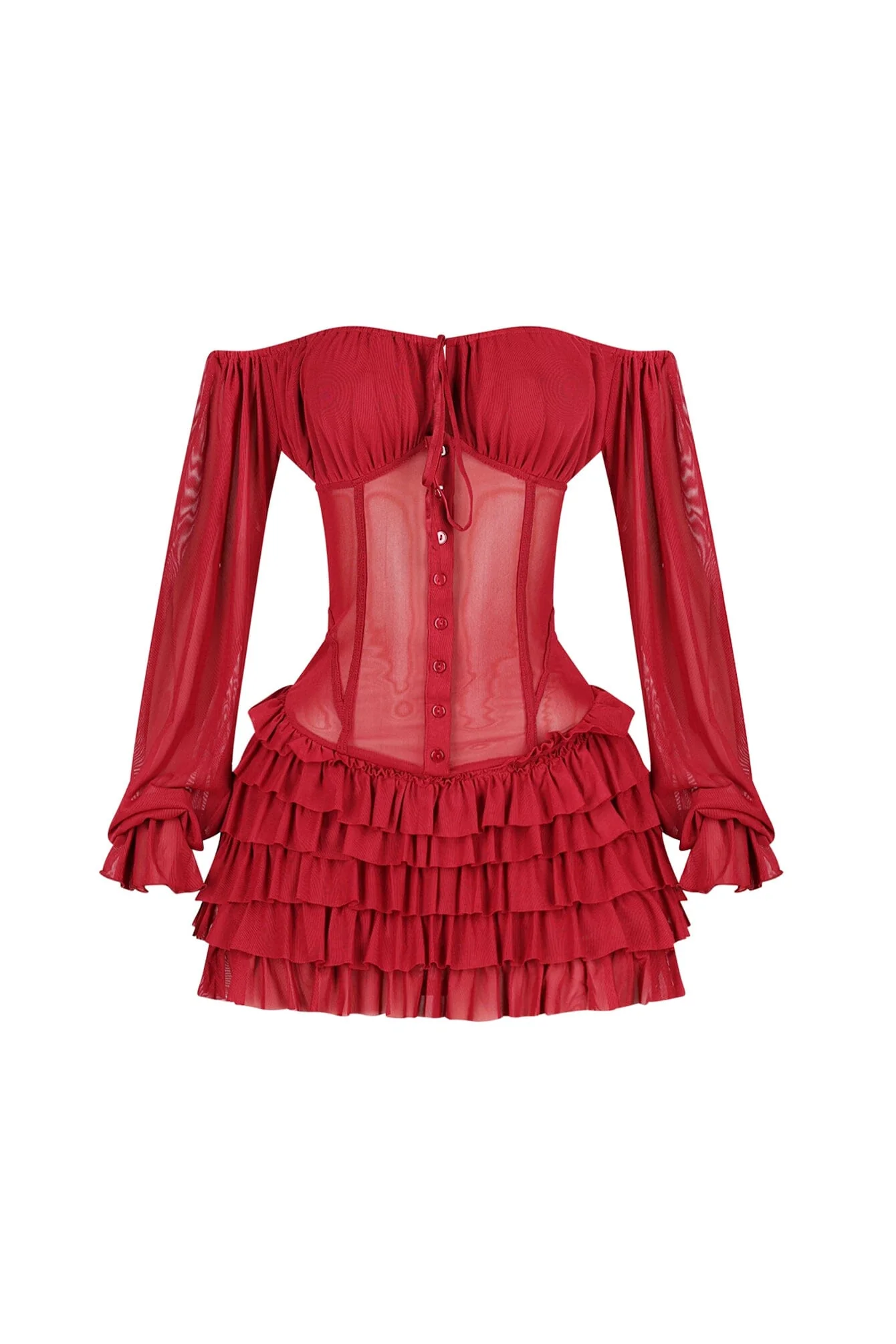 2097-Regal-Yet-Structured-Ruffle-Mini-Dress-5.webp Regal Yet Structured Ruffle Mini Dress