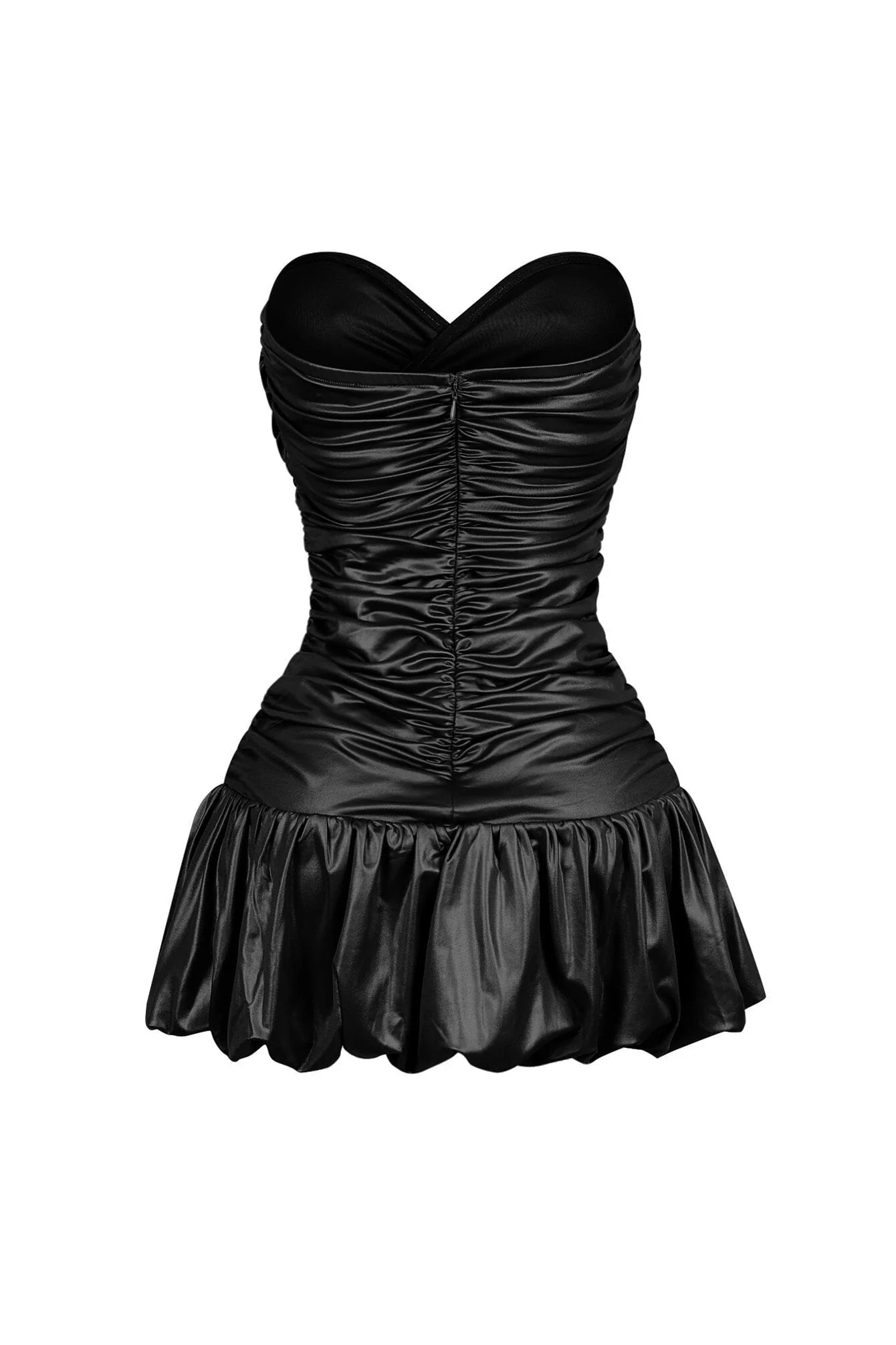 2260-Mikah-Shiny-Ruched-Bubble-Mini-Dress-9.webp Mikah Shiny Ruched Bubble Mini Dress