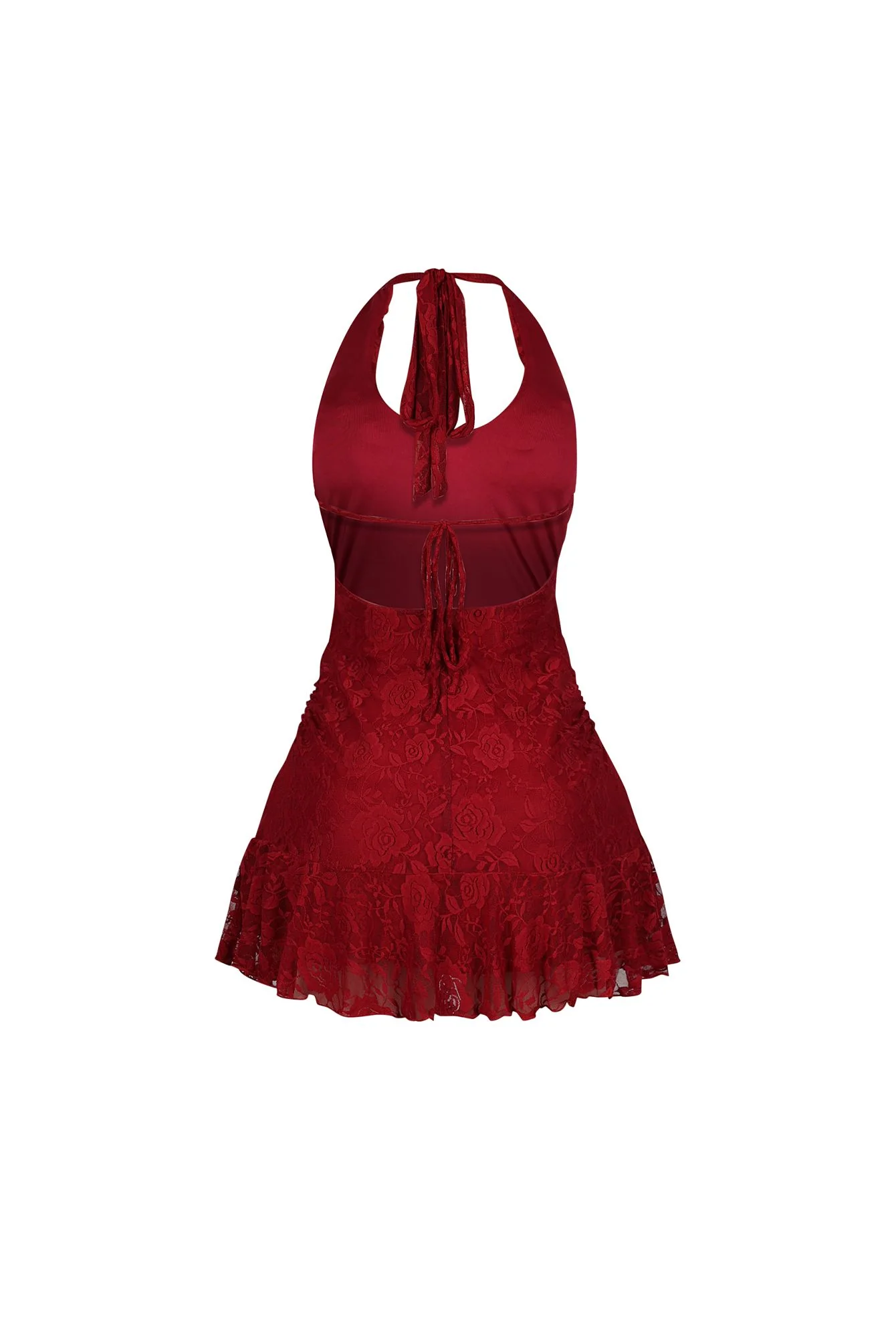 2289-Roselace-Halter-Ruffle-Mini-Dress-6.webp Roselace Halter Ruffle Mini Dress