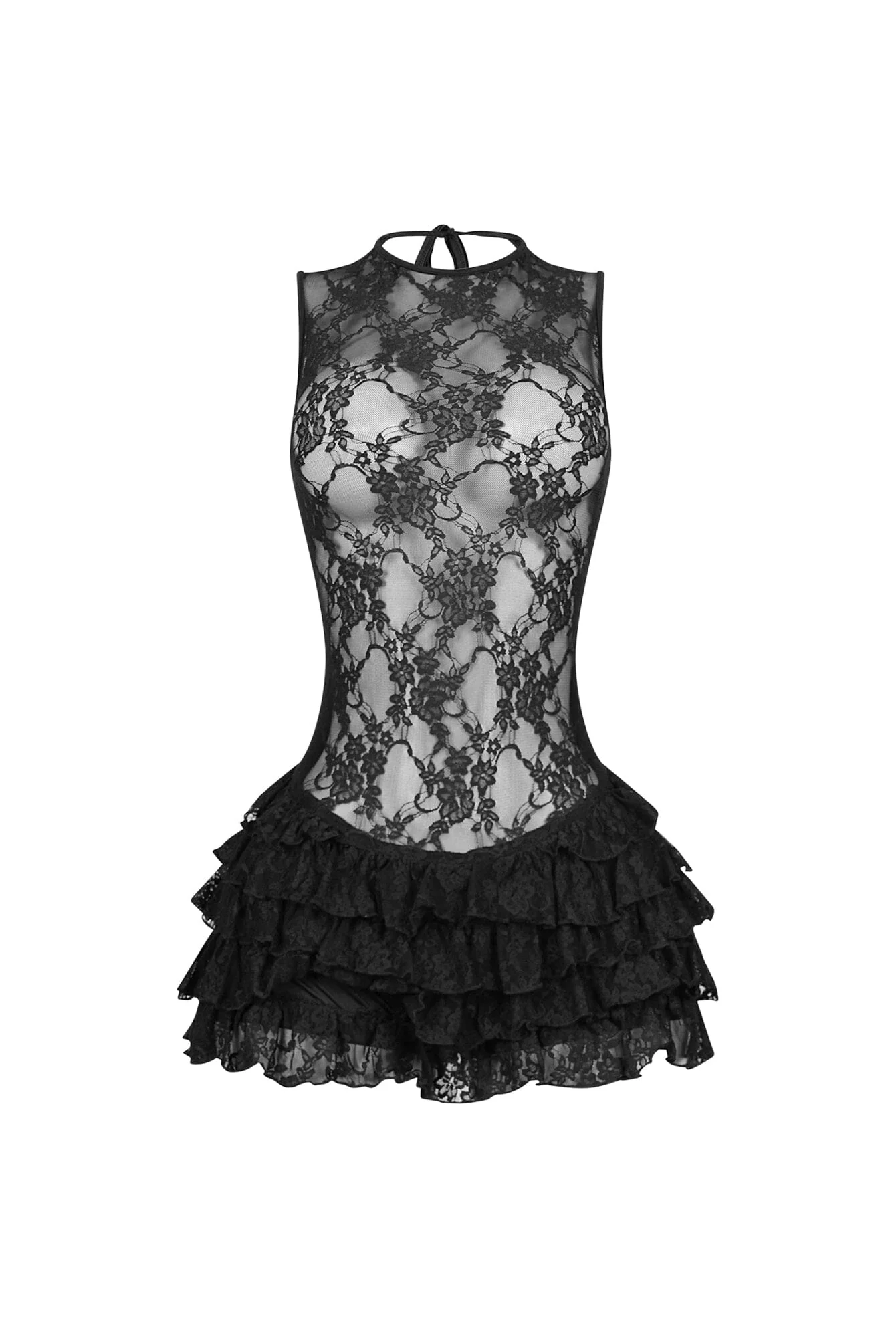 2326-Kissloop-Lace-Halter-Mini-Dress-3.webp Kissloop Lace Halter Mini Dress