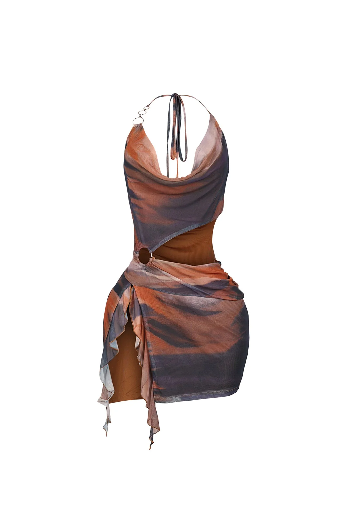 2363-Choco-Mesh-Print-Halter-Mini-Dress-4.webp Choco Mesh Print Halter Mini Dress