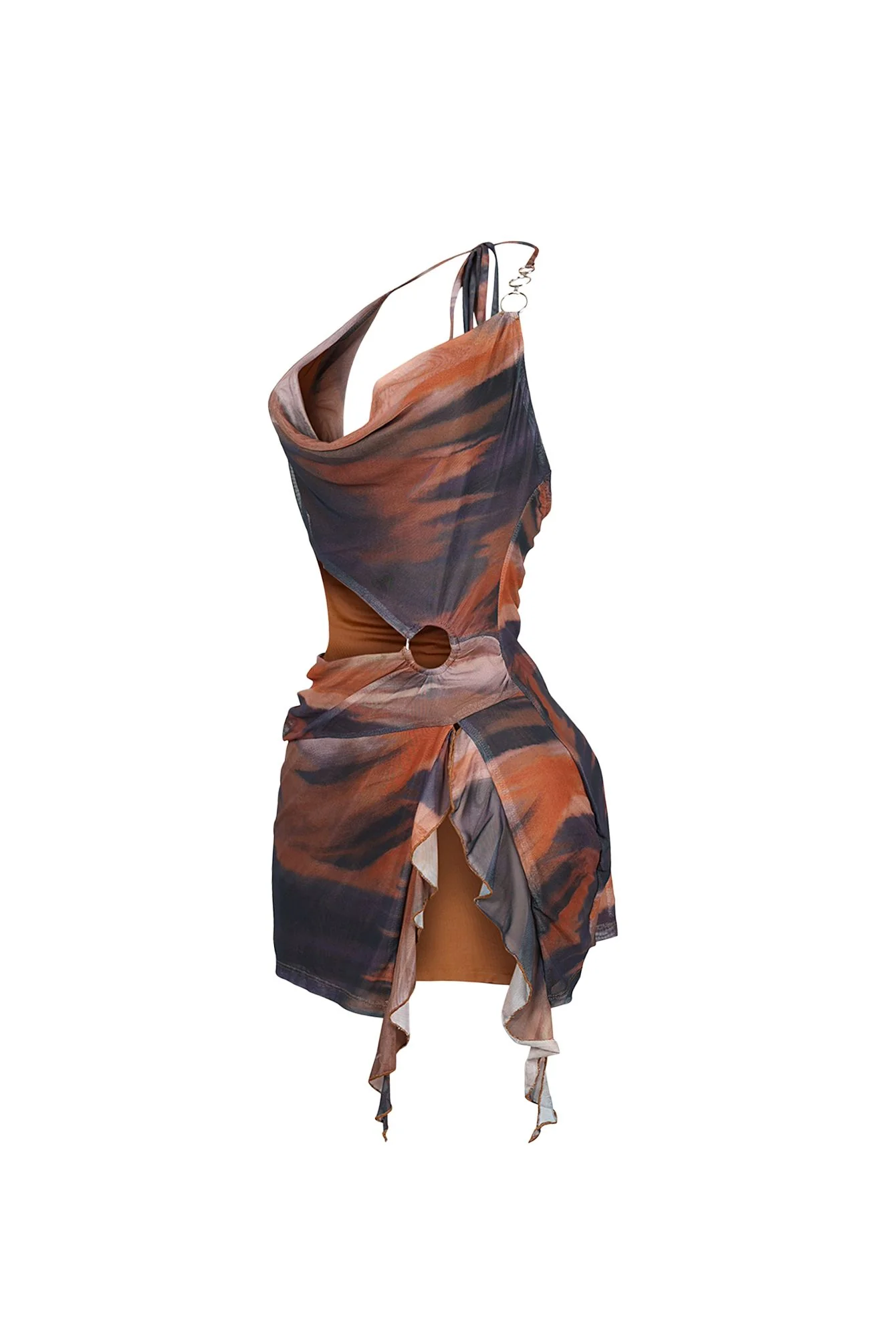 2363-Choco-Mesh-Print-Halter-Mini-Dress-5.webp Choco Mesh Print Halter Mini Dress