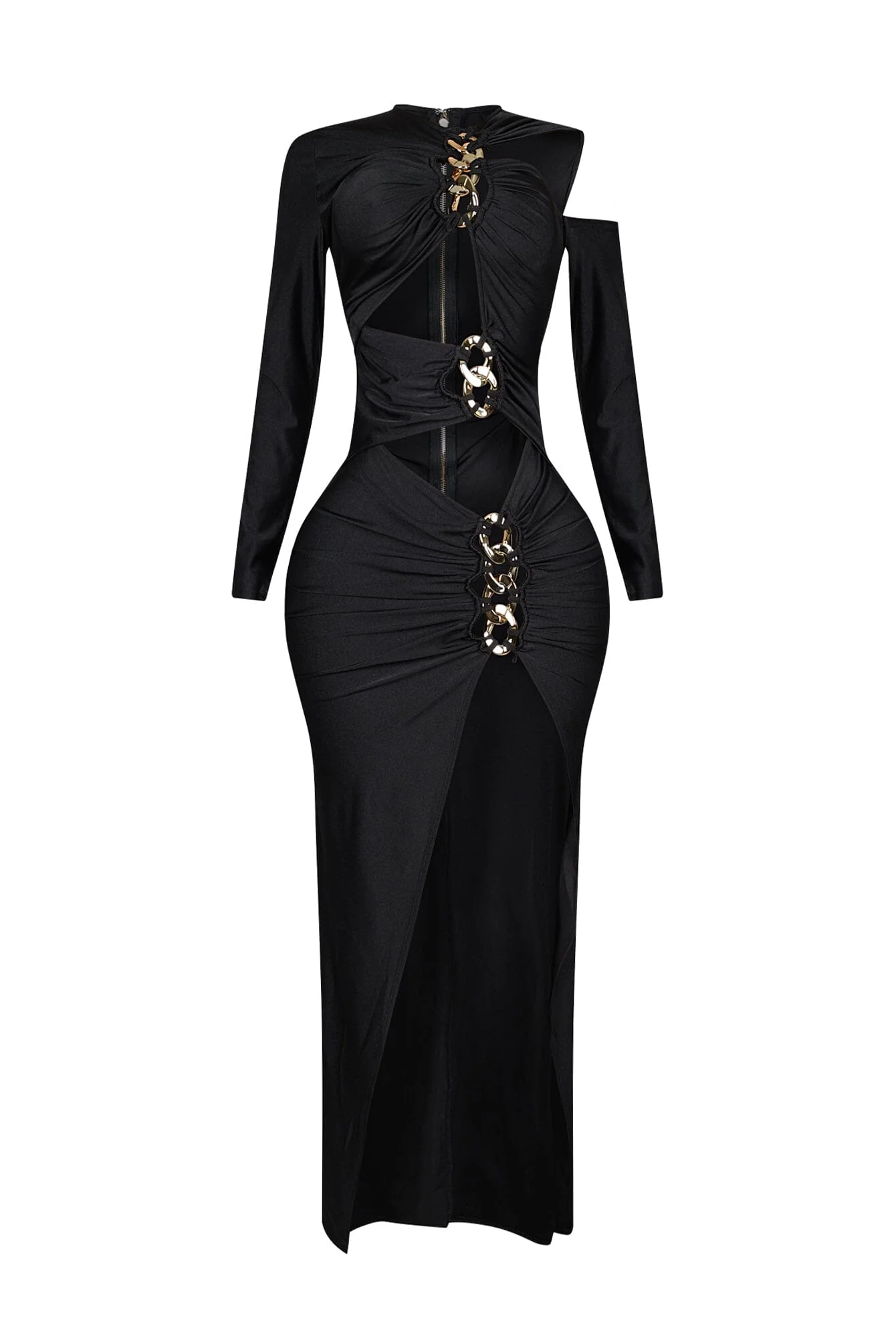 2401-Montana-Nylon-Metal-Chain-Maxi-Dress-3.webp Montana Nylon Metal Chain Maxi Dress