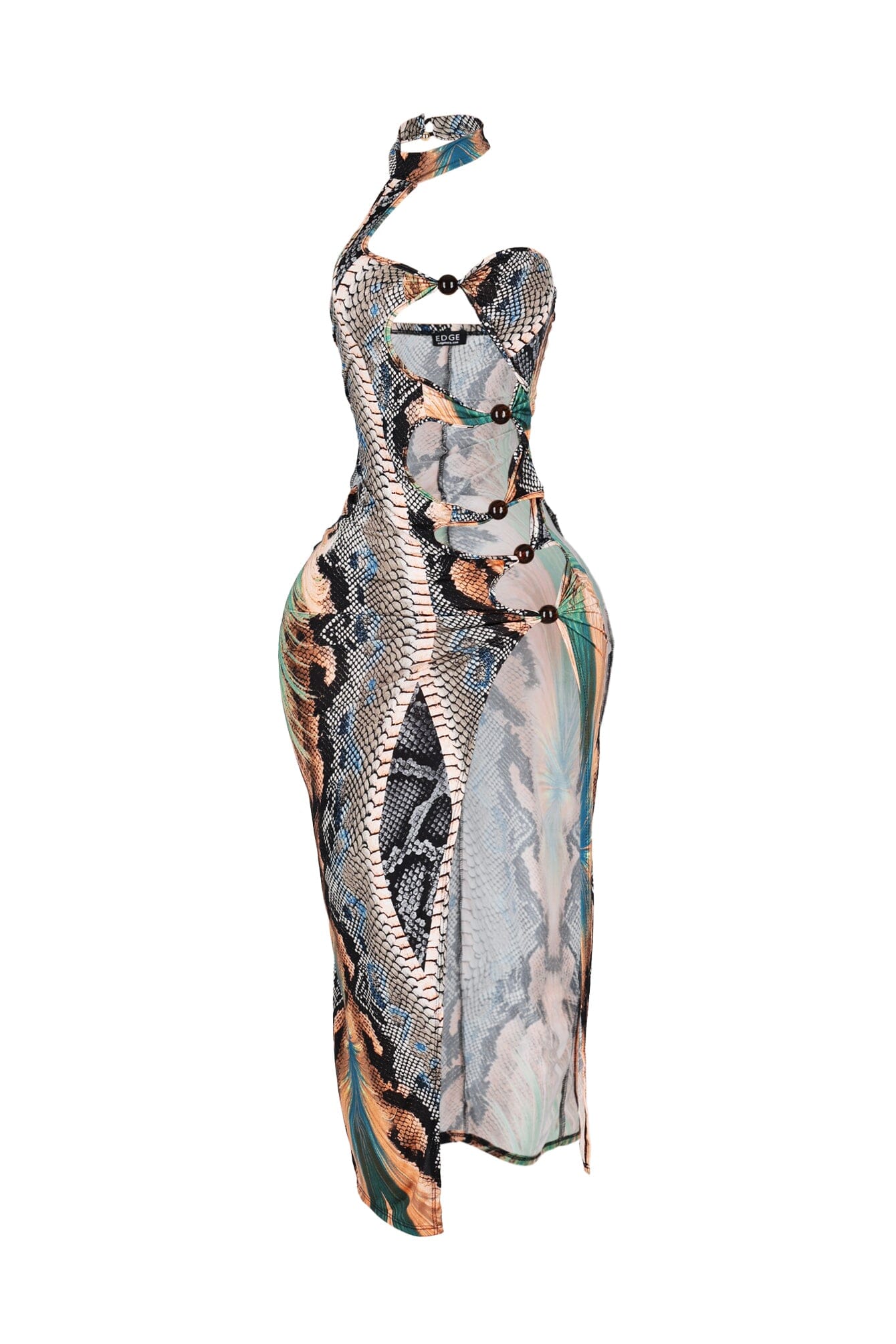 2412-Quell-Veneshi-Snake-Print-Midi-Dress-4.jpg Quell Veneshiа Snake Print Midi Dress