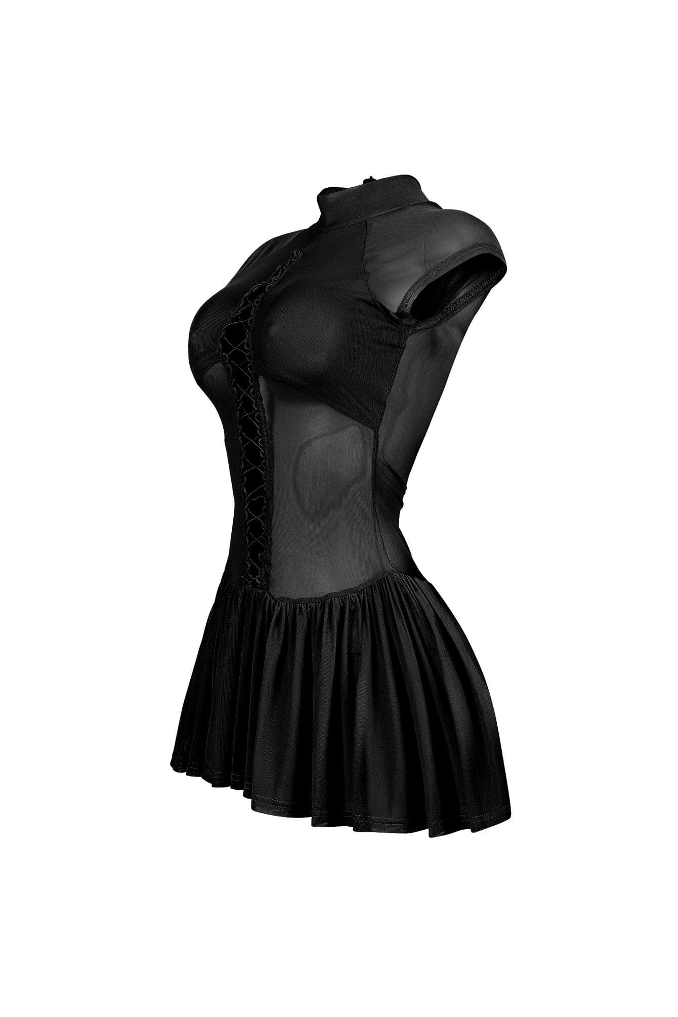 2485-Asajj-Cap-Sleeve-Lace-Up-Flare-Mini-Dress-6.jpg Asajj Cap Sleeve Lace Up Flare Mini Dress