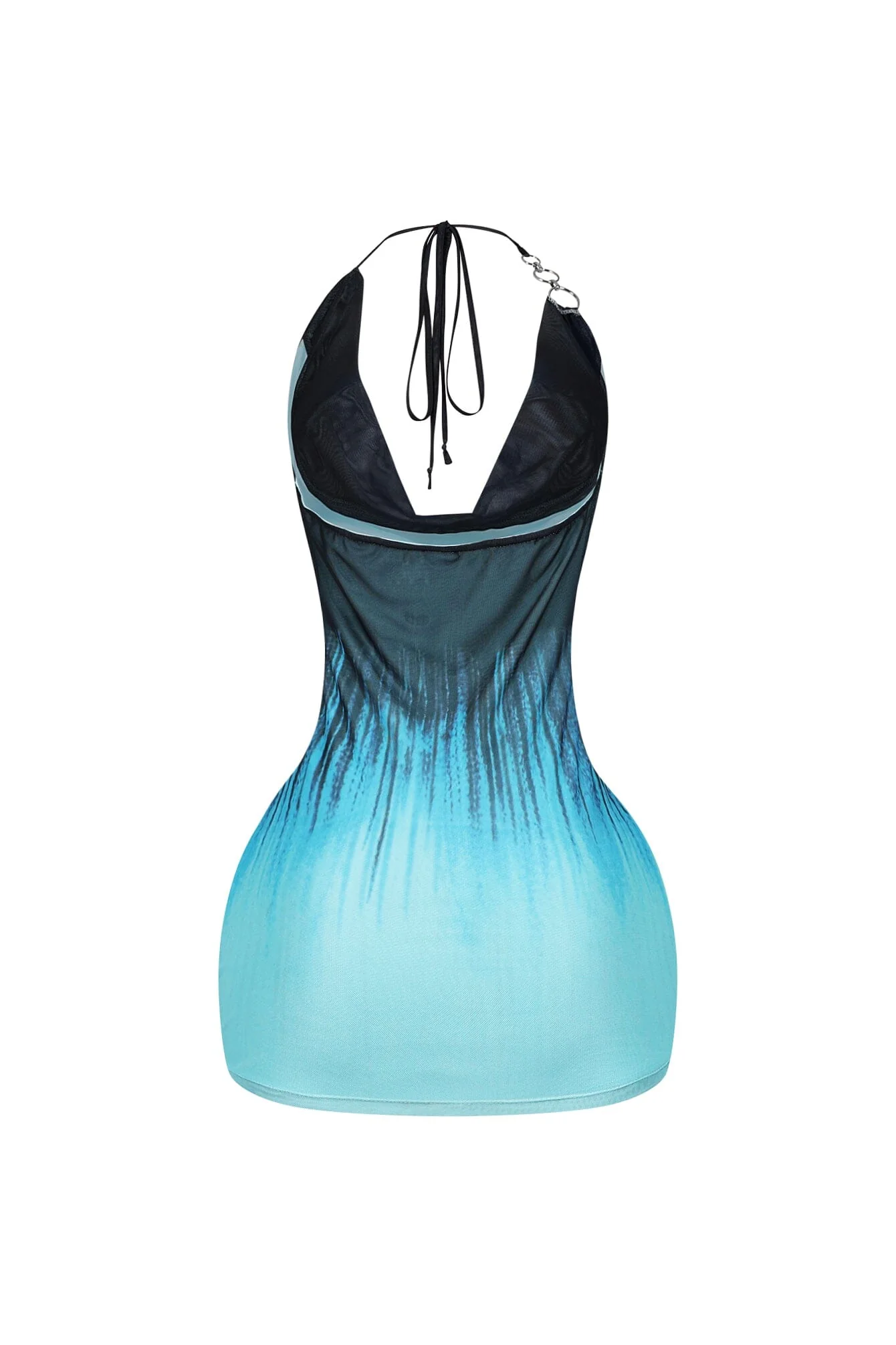 2569-Turquoise-Cowl-Neck-O-Ring-Mini-Dress-5.webp Turquoise Cowl Neck O Ring Mini Dress