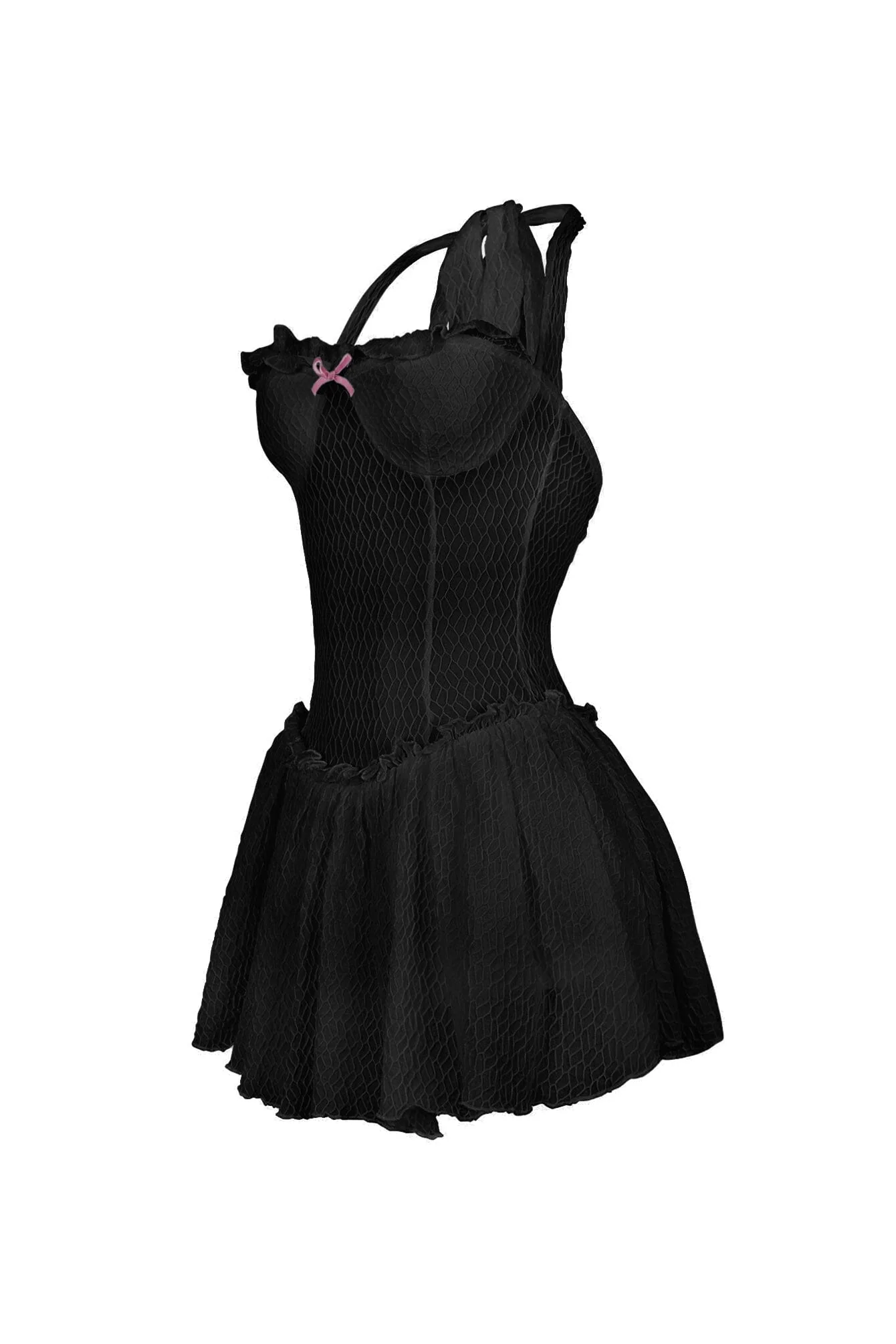 2607-Selah-Lace-Halter-Mini-Dress-With-Bow-8.webp Selah Lace Halter Mini Dress With Bow