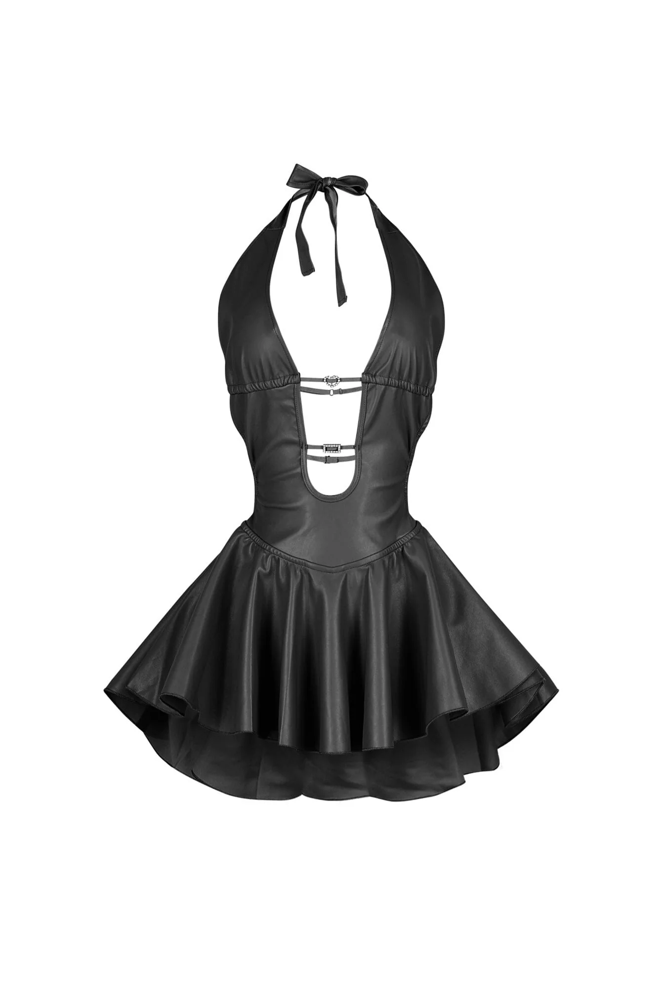 2656-Giselle-Faux-Leather-Flare-Mini-Dress-5.webp Giselle Faux Leather Flare Mini Dress