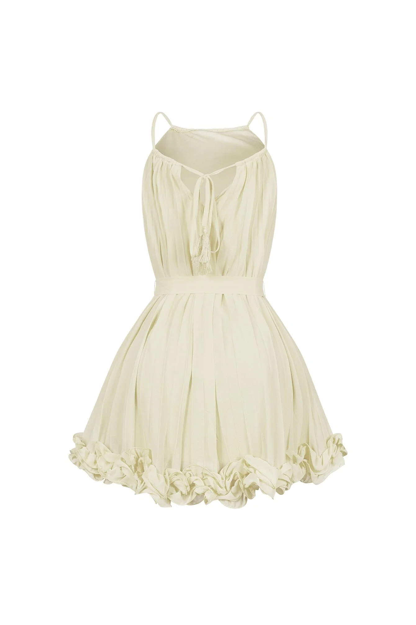 2703-Yoneko-Mesh-Ruffled-Halter-Neck-Mini-Dress-10.webp Yoneko Mesh Ruffled Halter Neck Mini Dress