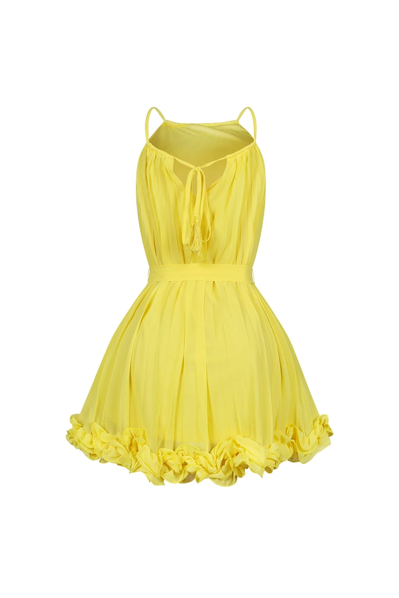 2703-Yoneko-Mesh-Ruffled-Halter-Neck-Mini-Dress-11.webp Yoneko Mesh Ruffled Halter Neck Mini Dress