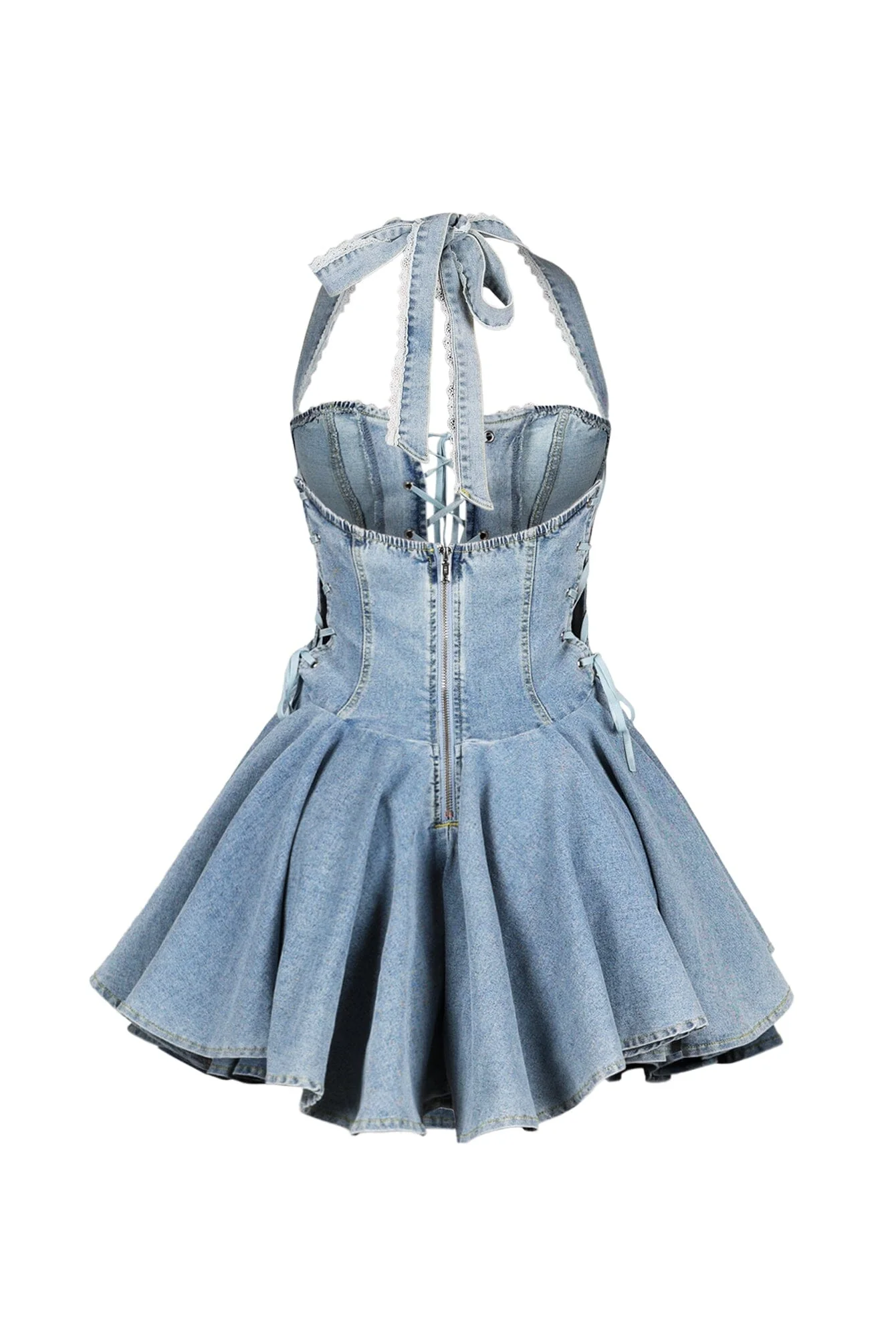 2747-Bluebell-Lace-Up-Denim-Halter-Mini-Dress-6.webp Bluebell Lace Up Denim Halter Mini Dress