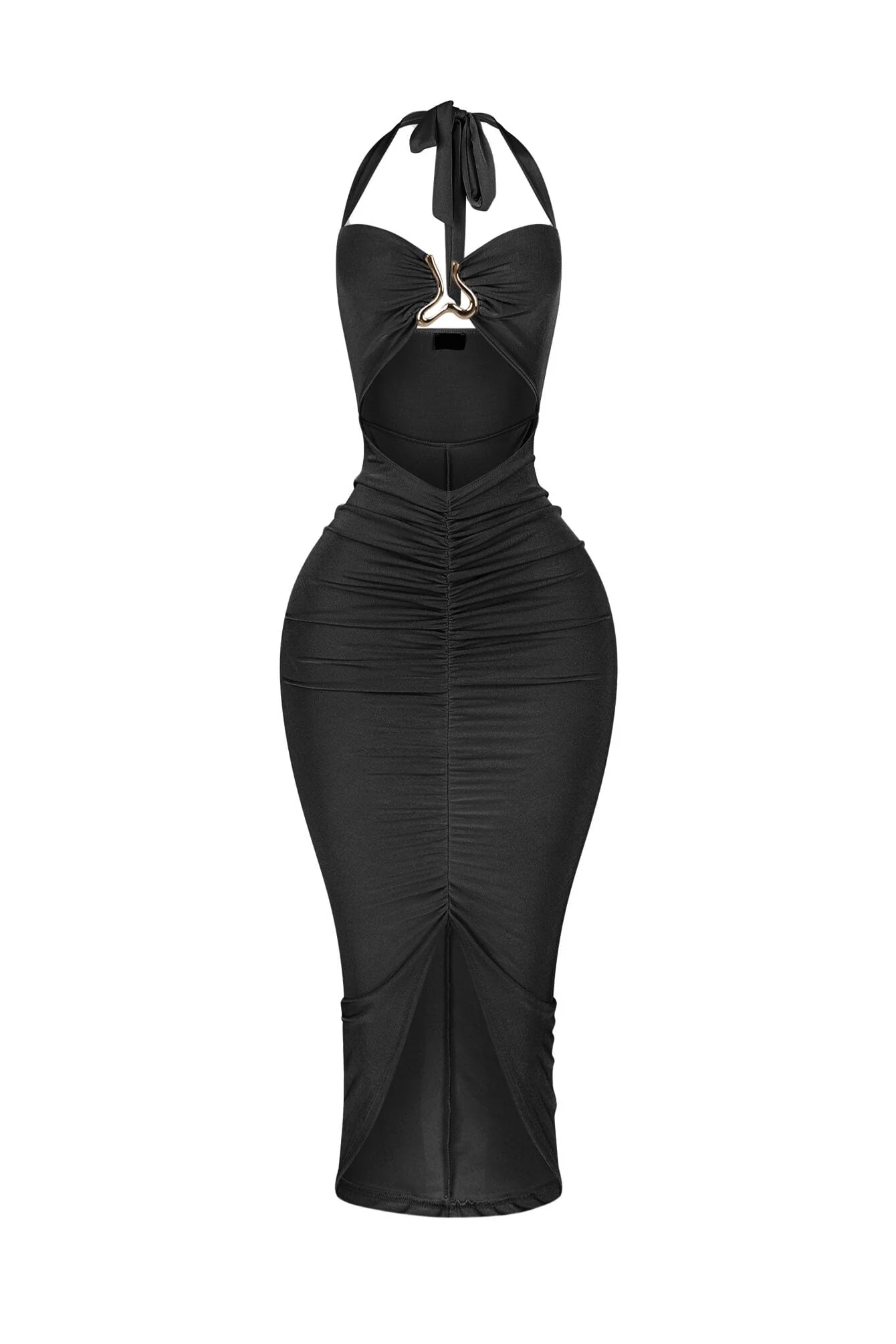 2766-Frontline-Flame-Halter-Ruched-Midi-Dress-4.webp Frontline Flame Halter Ruched Midi Dress