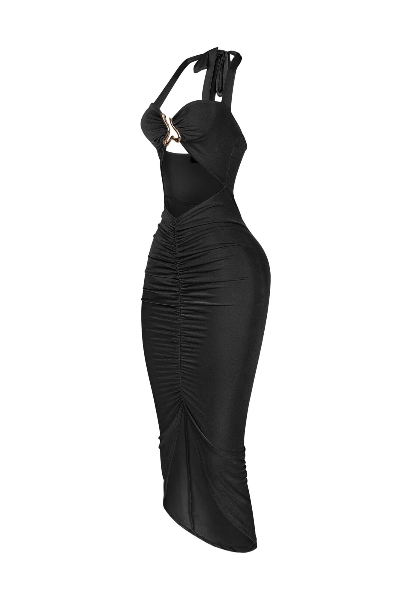 2766-Frontline-Flame-Halter-Ruched-Midi-Dress-6.webp Frontline Flame Halter Ruched Midi Dress