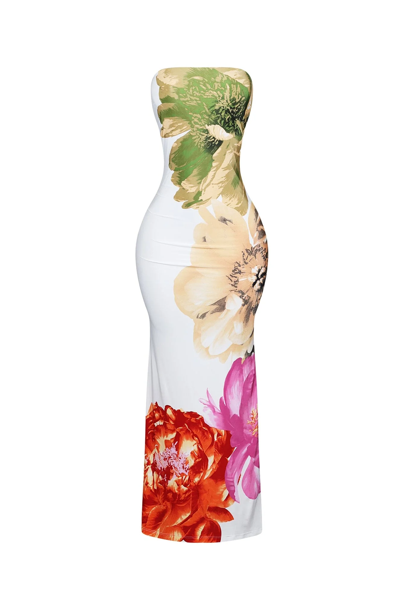 2773-Citrus-Floral-Print-Tube-Maxi-Dress-3.webp Citrus Floral Print Tube Maxi Dress