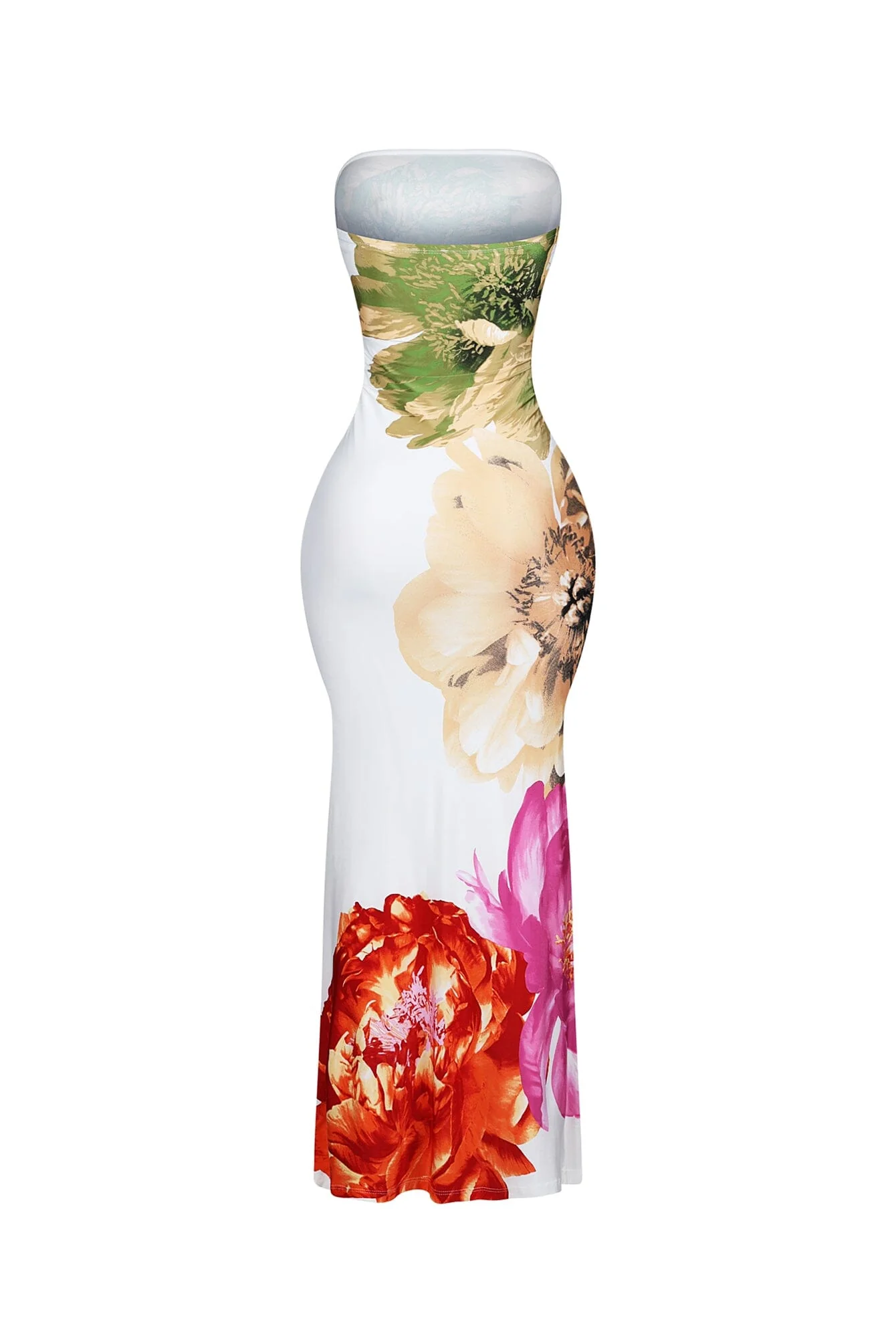 2773-Citrus-Floral-Print-Tube-Maxi-Dress-5.webp Citrus Floral Print Tube Maxi Dress