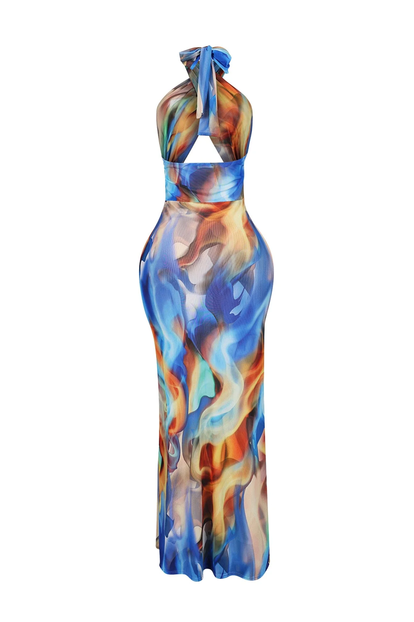 2856-Blue-Marble-Printed-Mesh-Halter-Dress-6.webp Blue Marble Printed Mesh Halter Dress