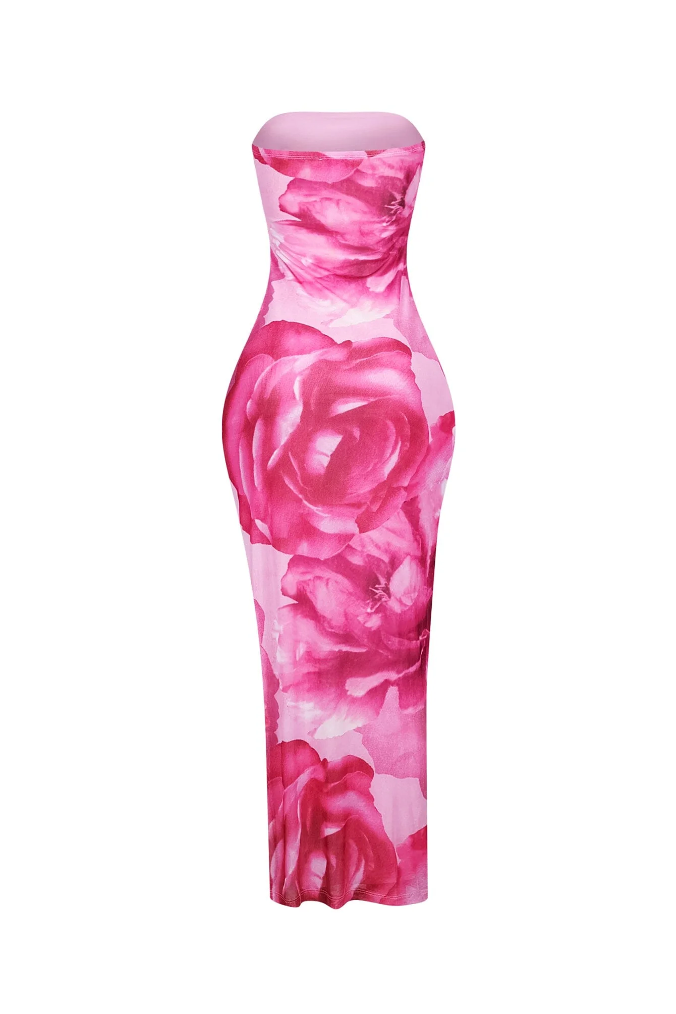 2916-Powdery-Floral-Print-Tube-Maxi-Dress-5.webp Powdery Floral Print Tube Maxi Dress