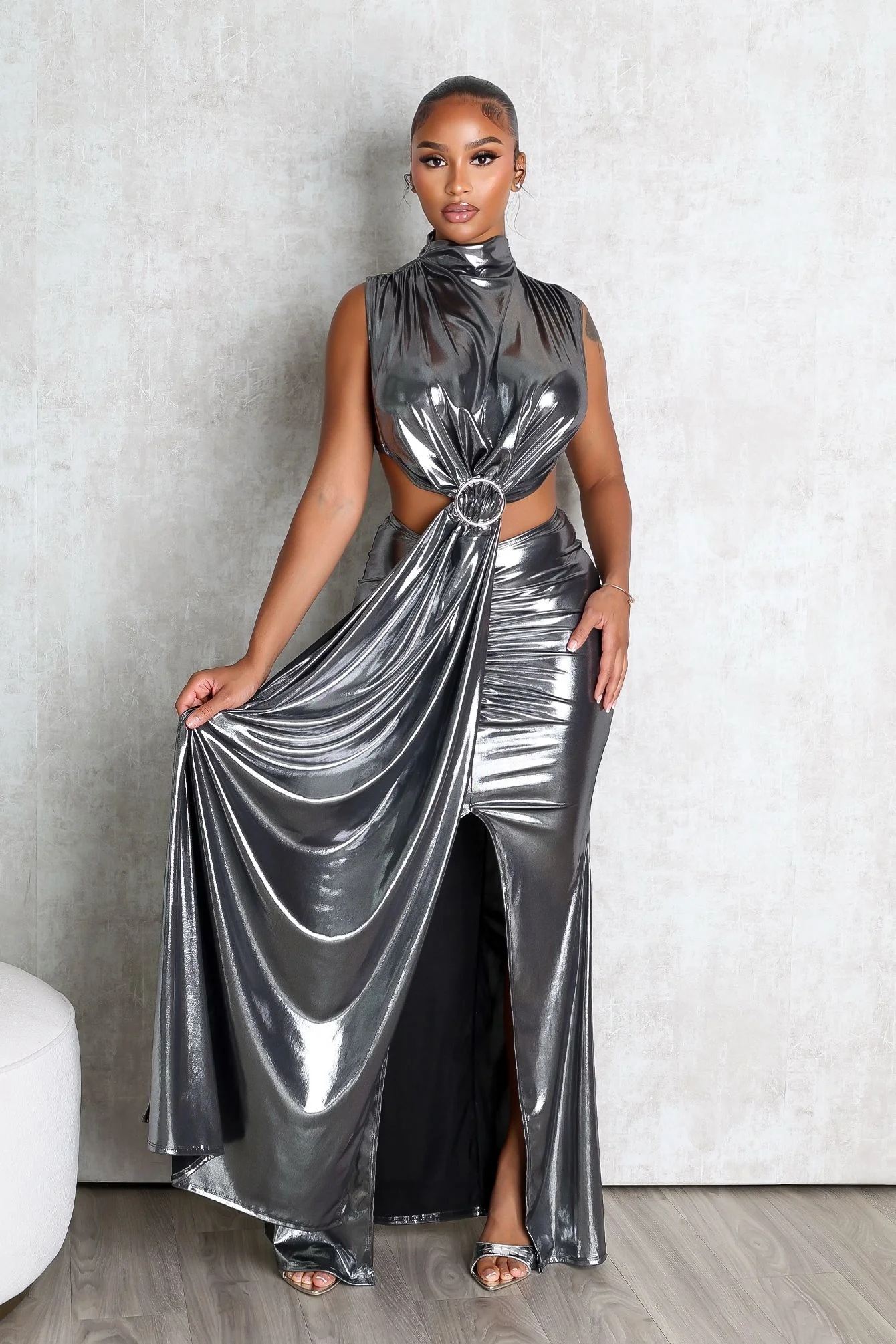 Cypher Foil Maxi Dress