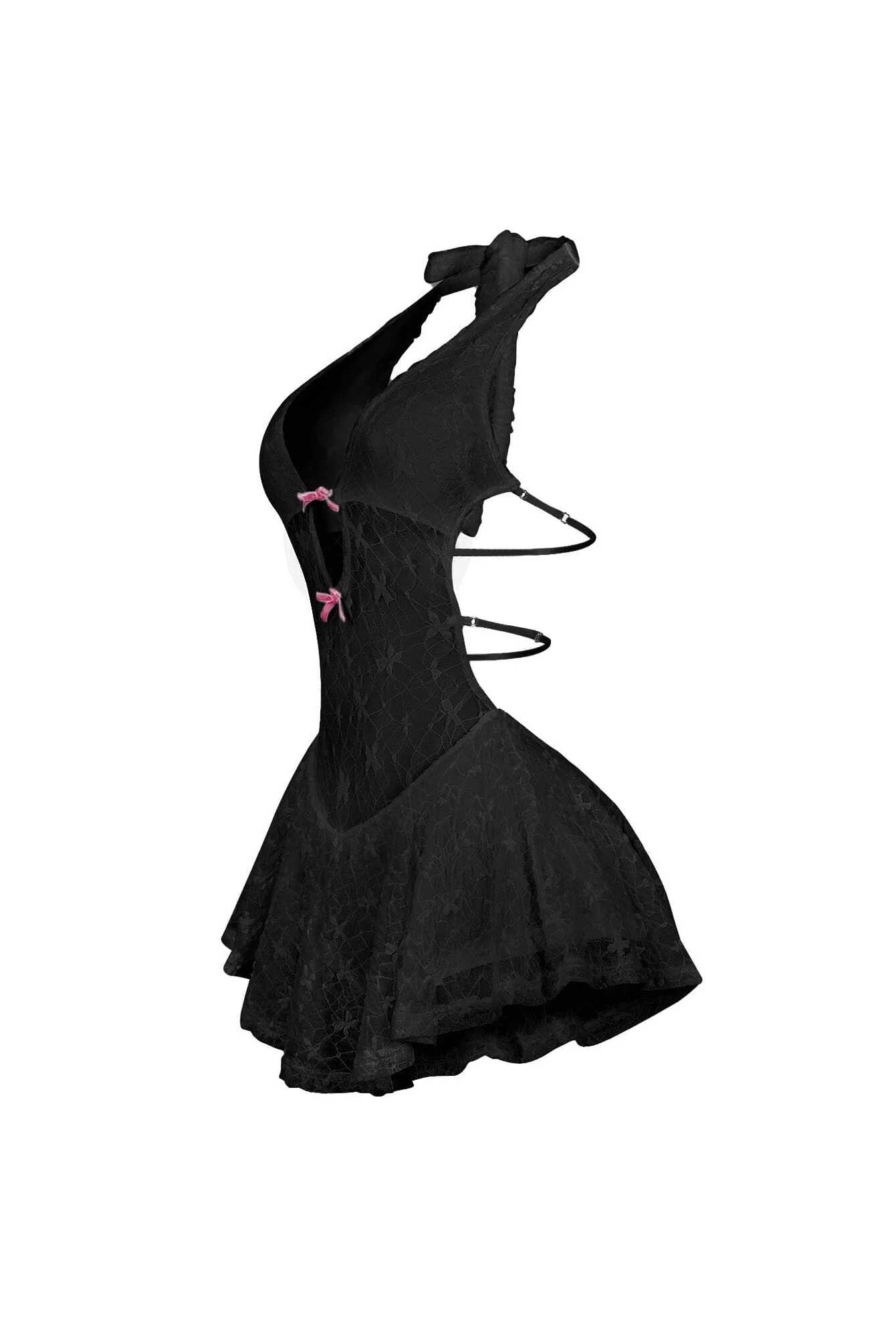 3145-Kiyomi-Halter-Neck-Mesh-Lace-Mini-Dress-9.webp Kiyomi Halter Neck Mesh Lace Mini Dress