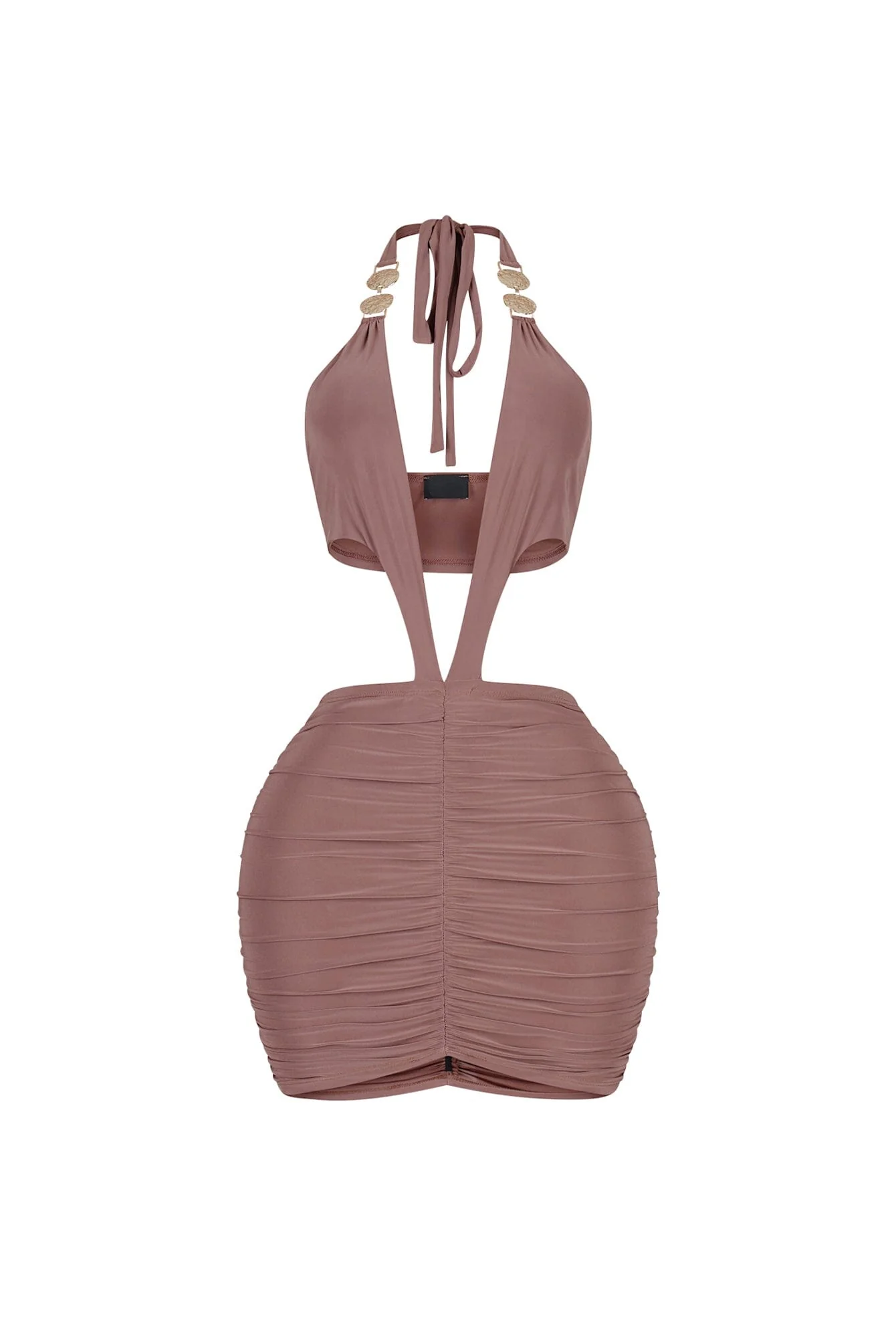 Glamour Plunge Neck Mini Dress