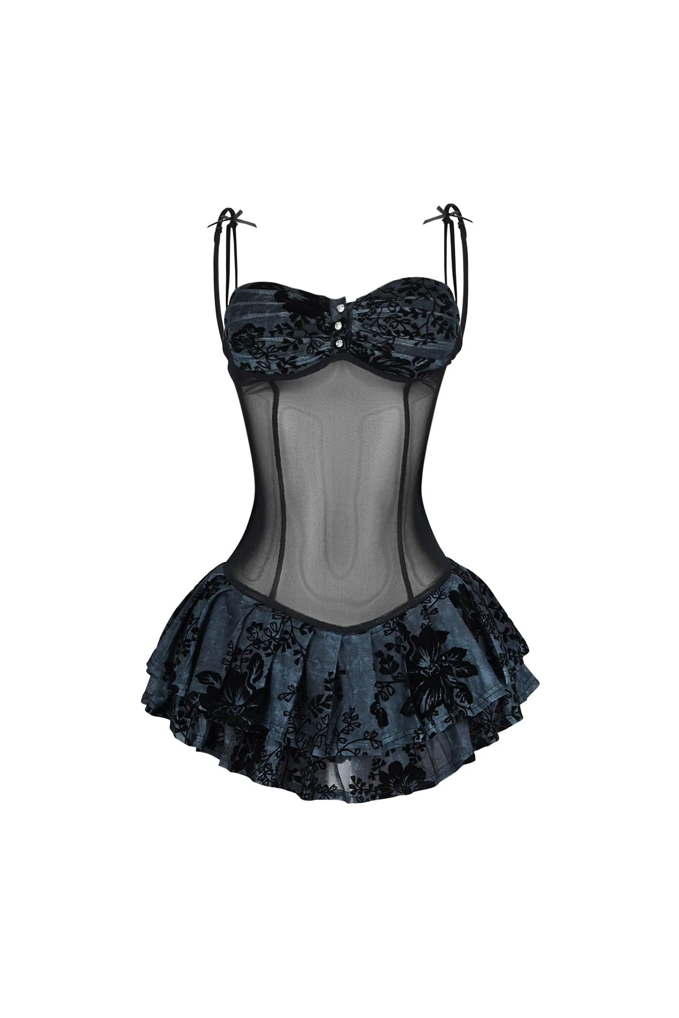 3374-Velvet-Touch-Bustier-Mini-Dress-3.webp Velvet Touch Bustier Mini Dress