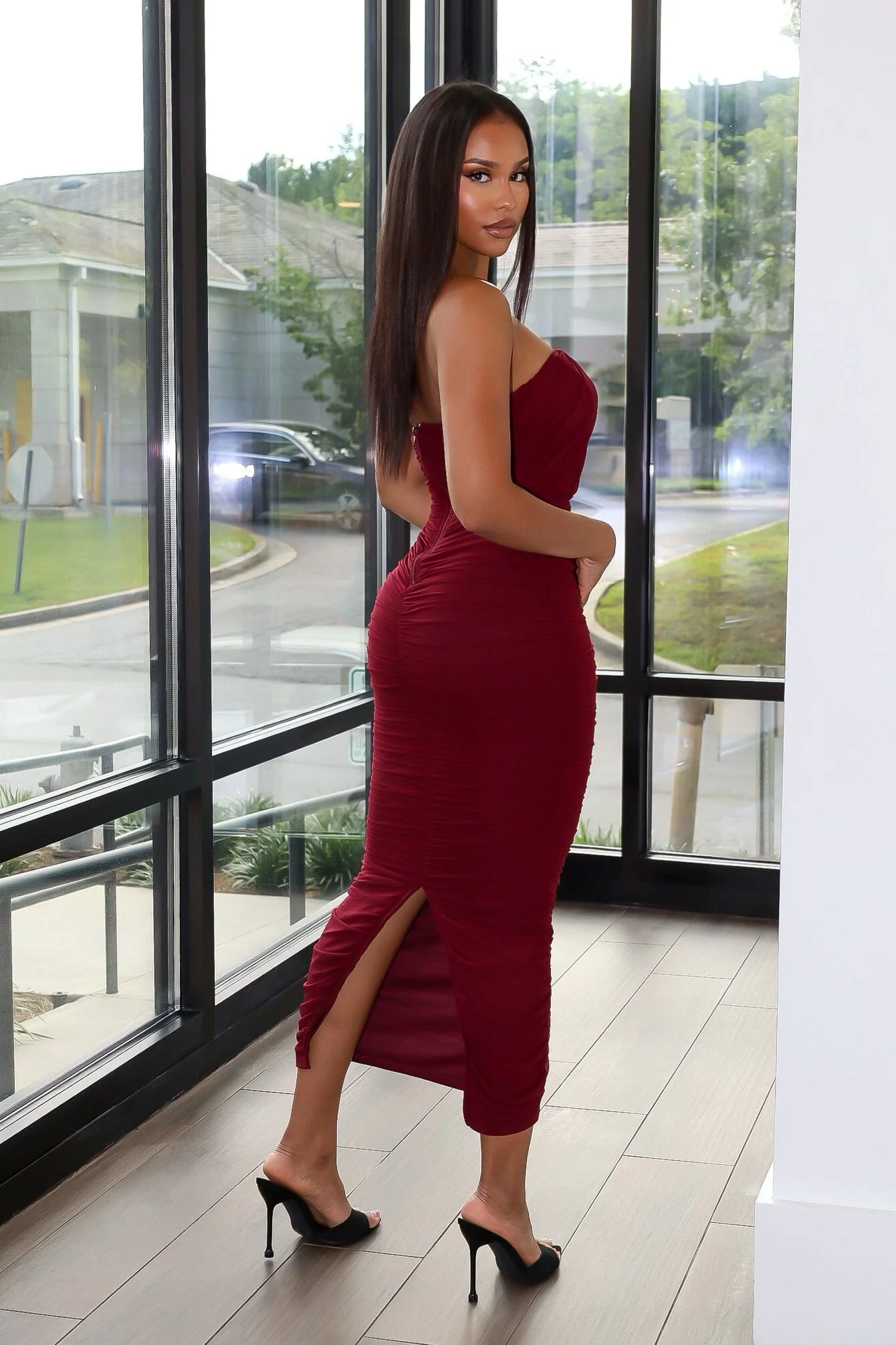 3616-Cloudruch-Ruched-Mesh-Tube-Midi-Dress-3.webp Cloudruch Ruched Mesh Tube Midi Dress