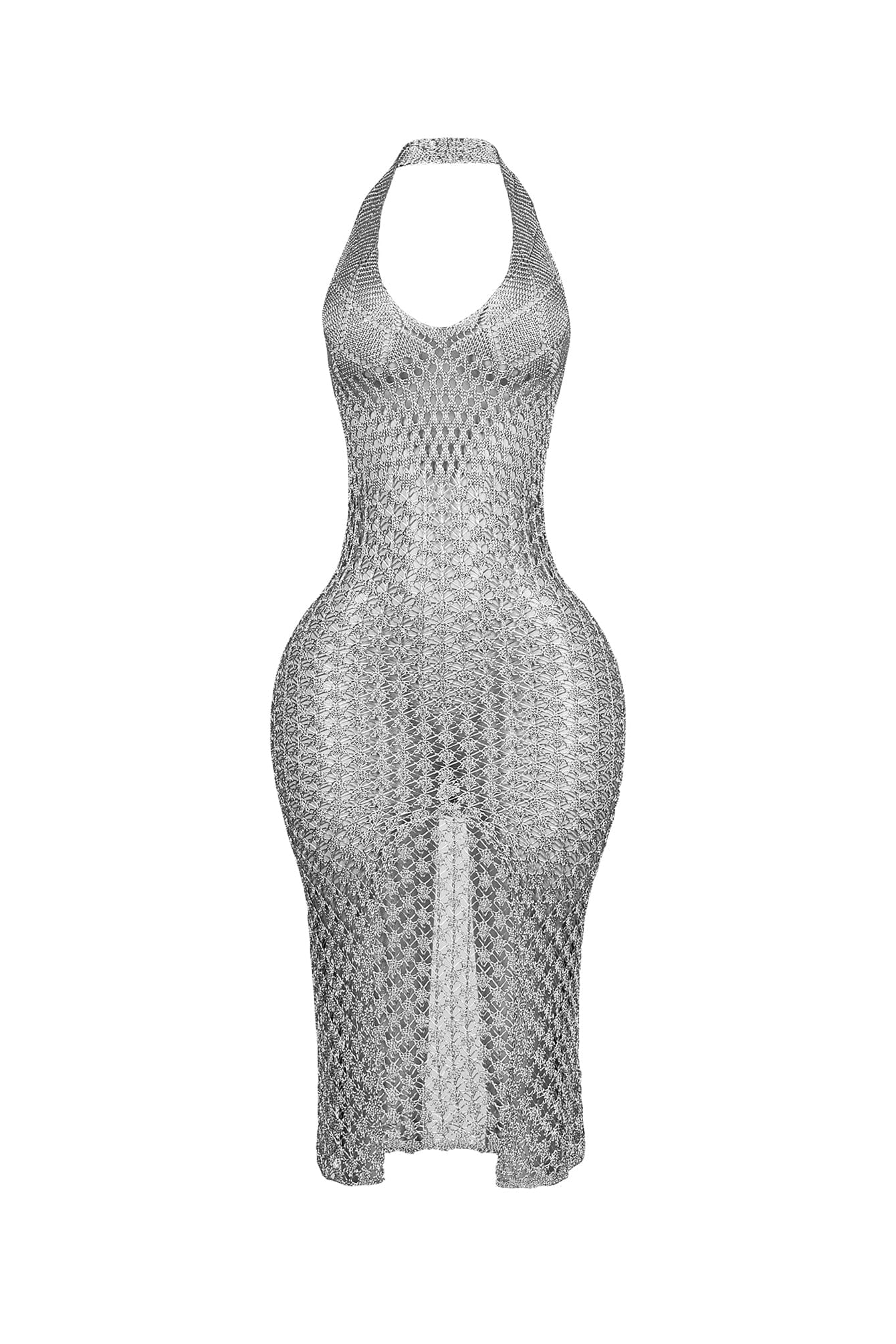 3630-Shinari-Metallic-Halter-Dress-5.jpg Shinari Metallic Halter Dress