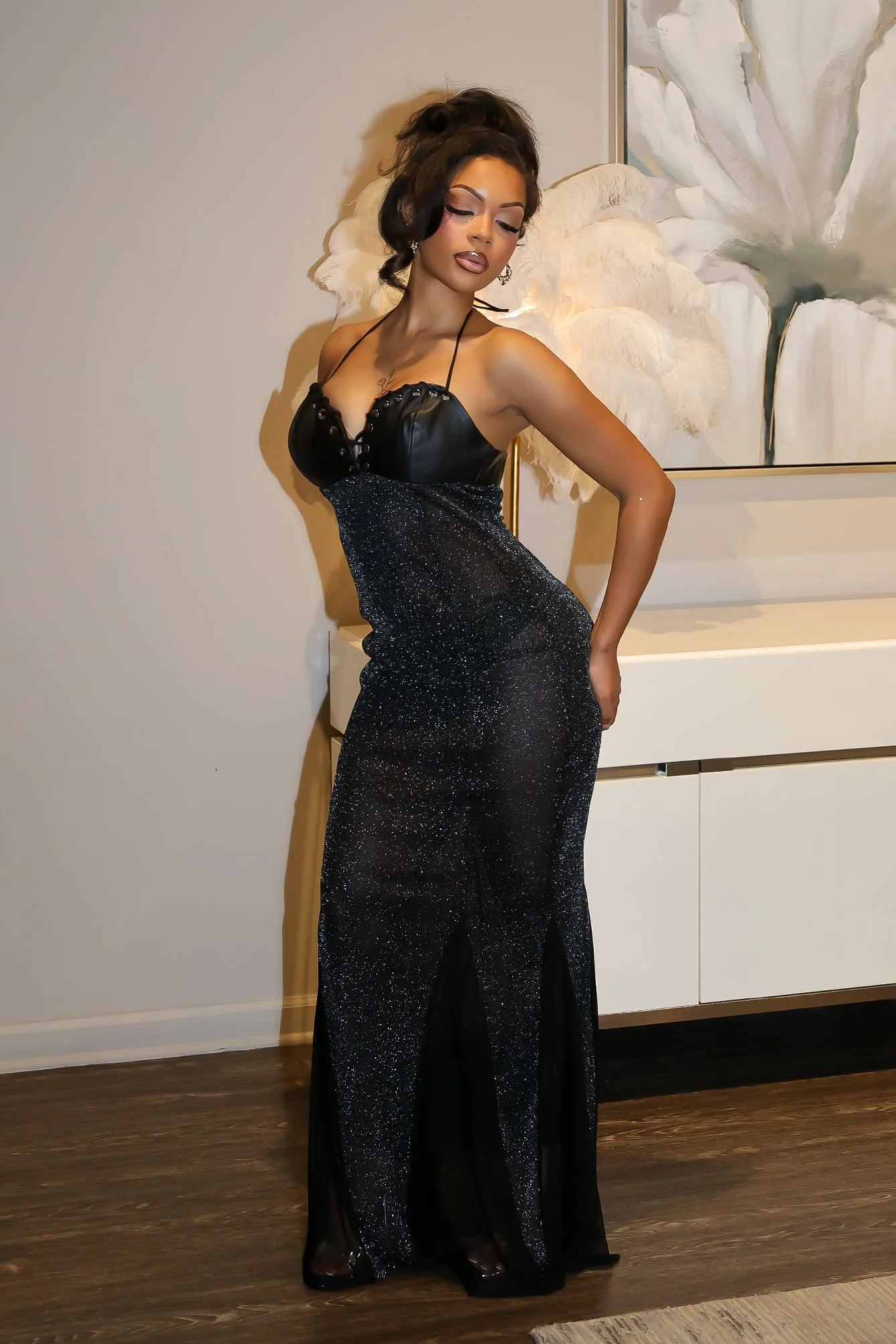 3652-High-Shine-Mermaid-Halter-Dress-3.webp High Shine Mermaid Halter Dress