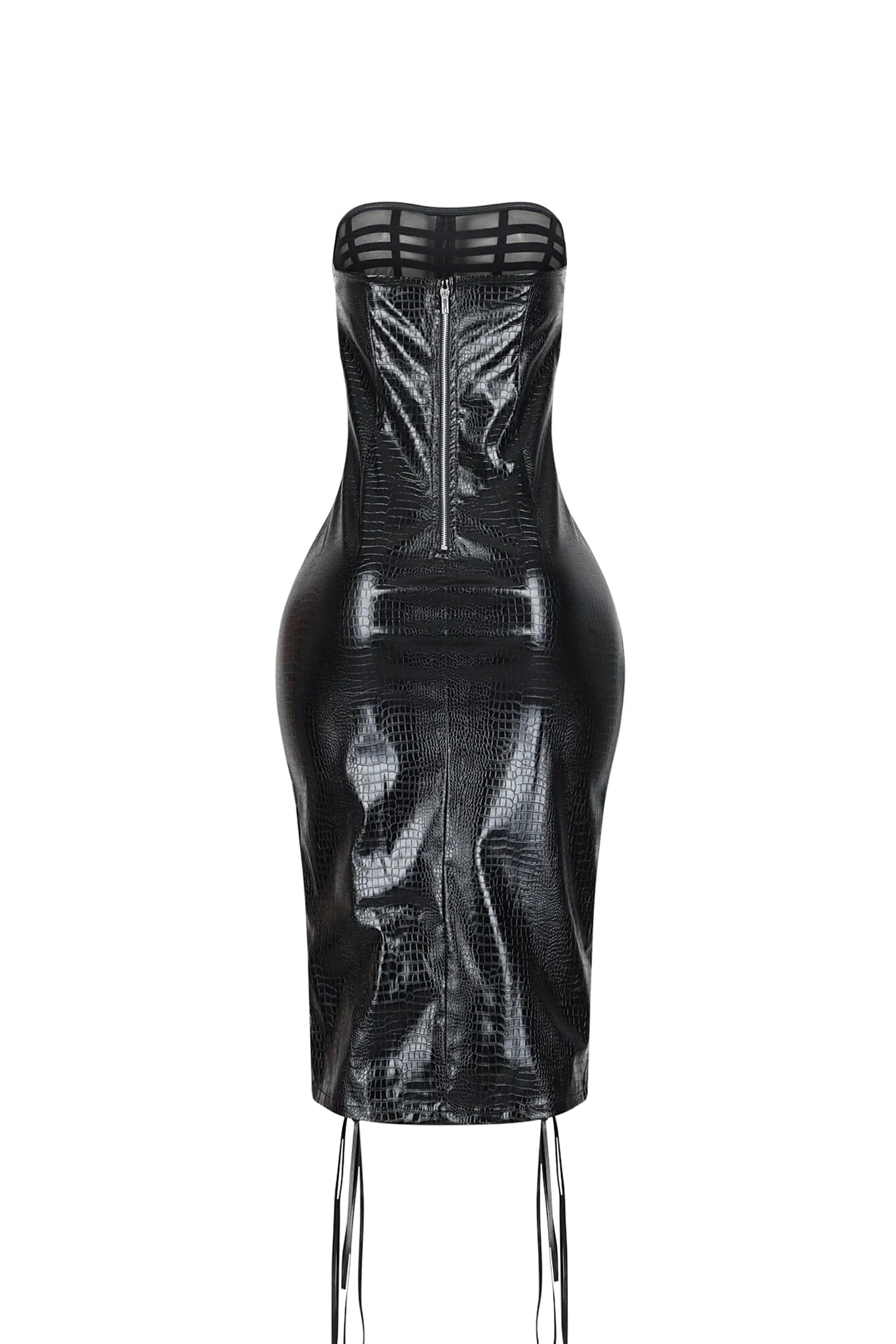 3713-Alexis-Lace-Up-PU-Midi-Dress-5.webp Alexis Lace Up PU Midi Dress