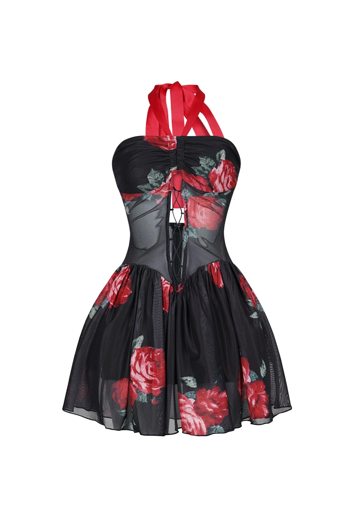 3745-Cassandra-Floral-Halter-Flare-Mini-Dress-6.webp Cassandra Floral Halter Flare Mini Dress