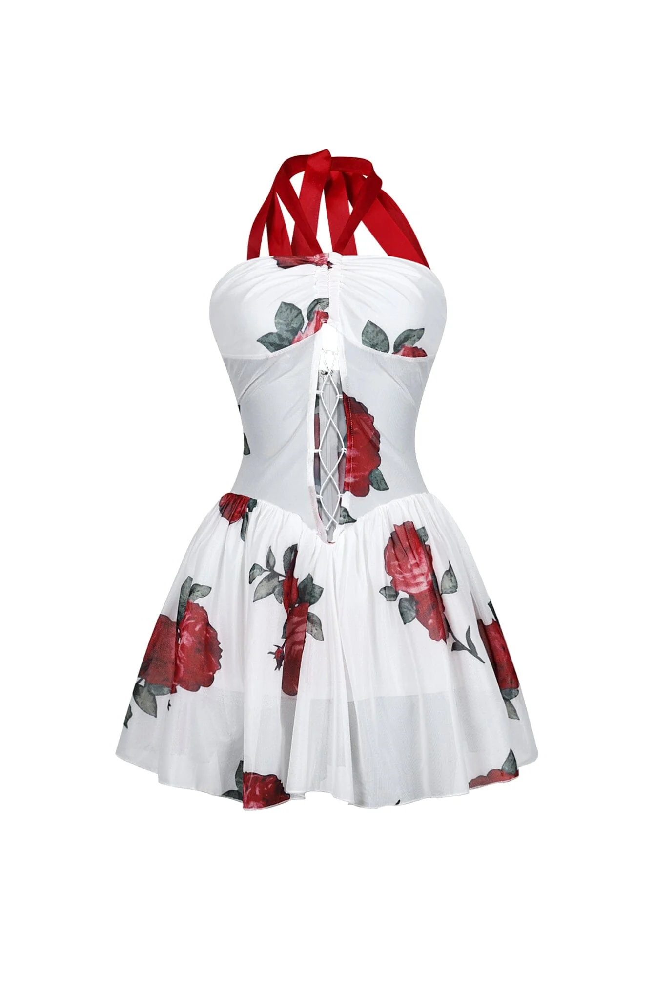 3745-Cassandra-Floral-Halter-Flare-Mini-Dress-7.webp Cassandra Floral Halter Flare Mini Dress